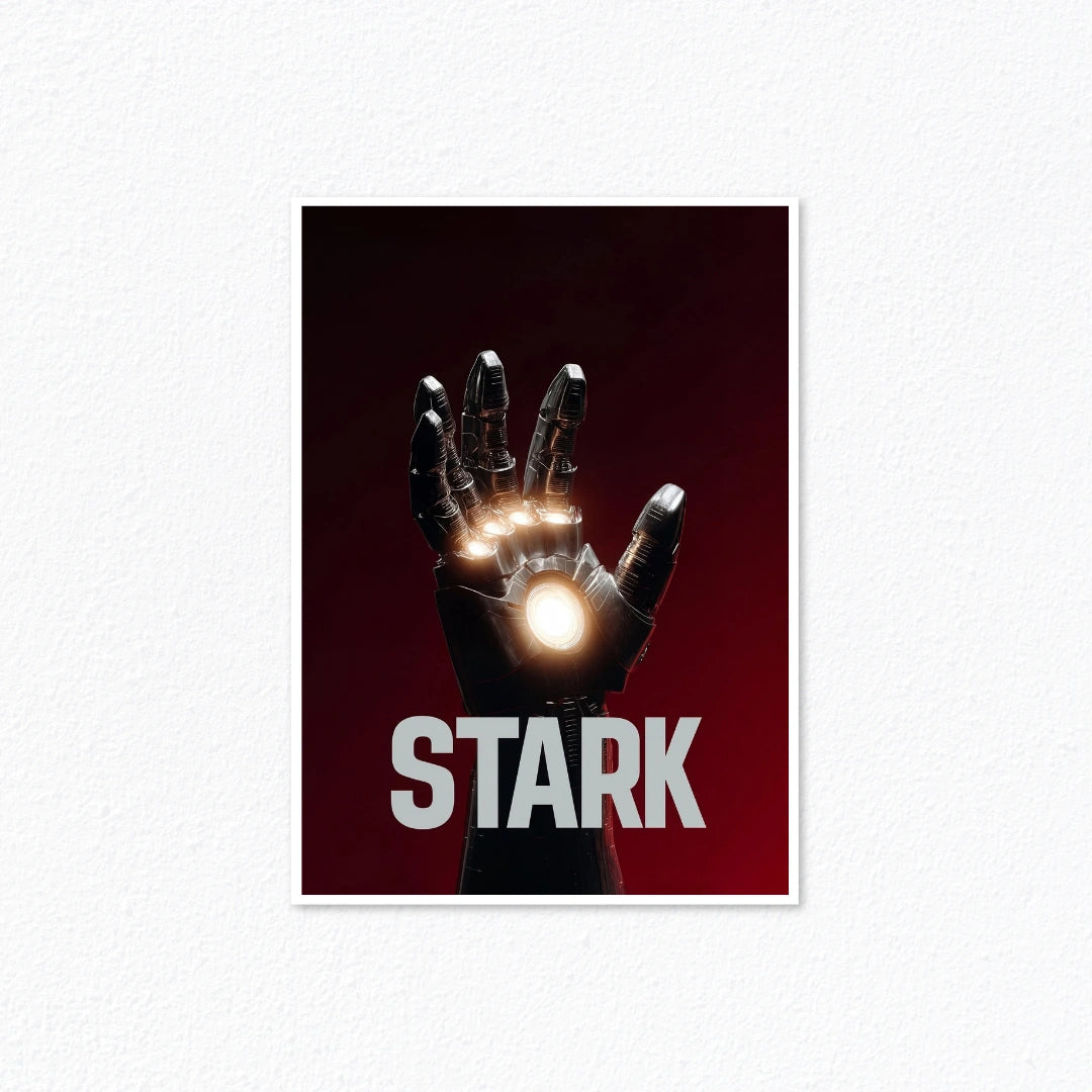 Avengers Endgame – Iron Man Nano Gauntlet "STARK" Wall Poster Cladure