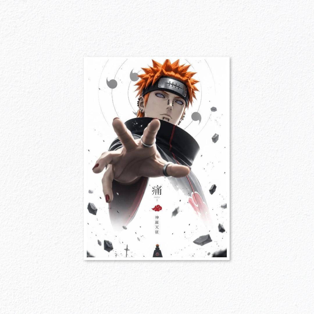Pain Almighty Push (Shinra Tensei) Poster – Akatsuki Rinnegan Anime Wall Art Cladure