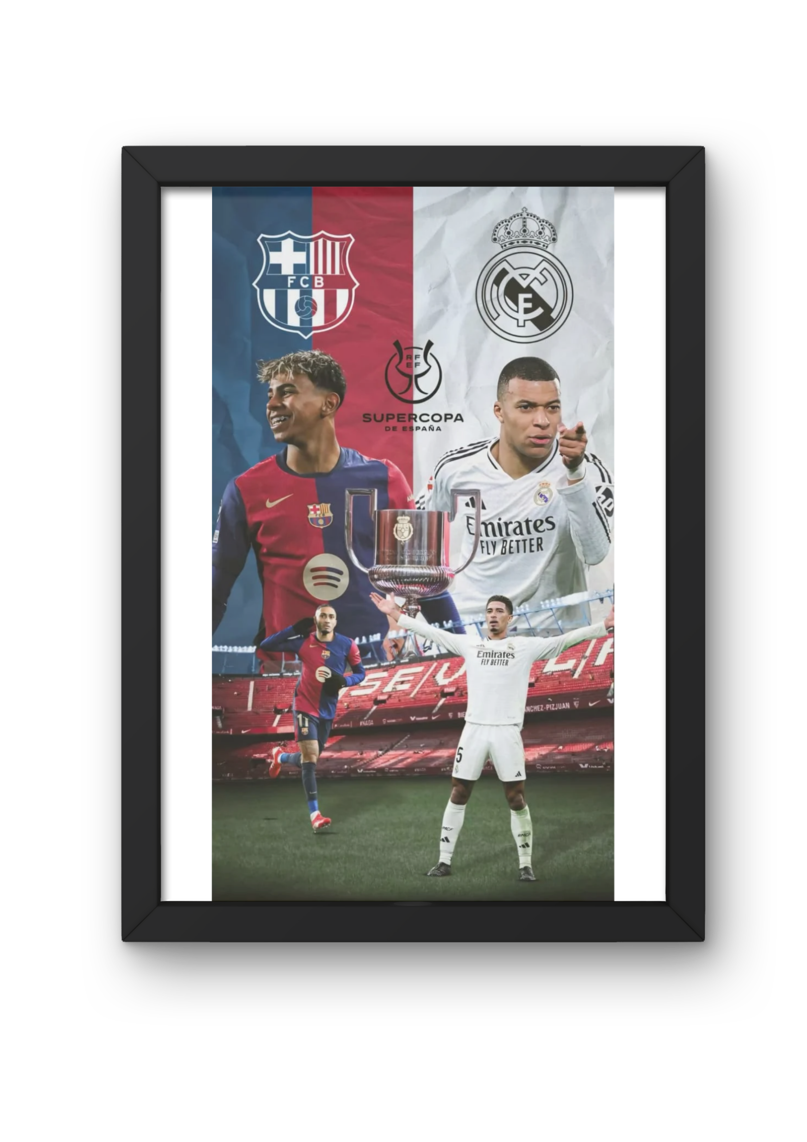 FC Barcelona vs Real Madrid El Clásico Poster | Football Wall Art Cladure