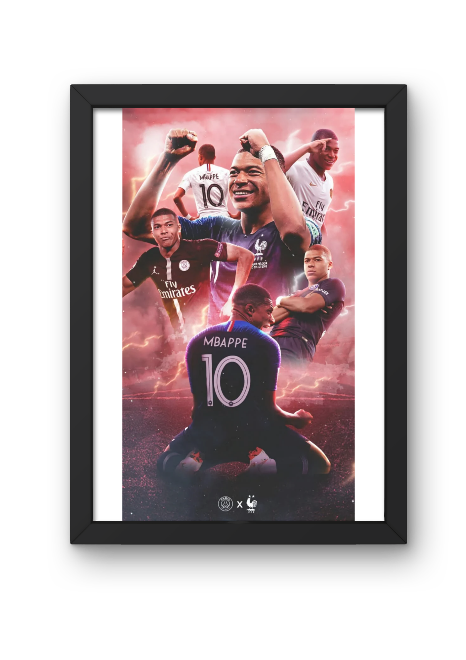 Kylian Mbappé Football Poster | Premium Sports Wall Art | Cladure CLADURE Wall Poster