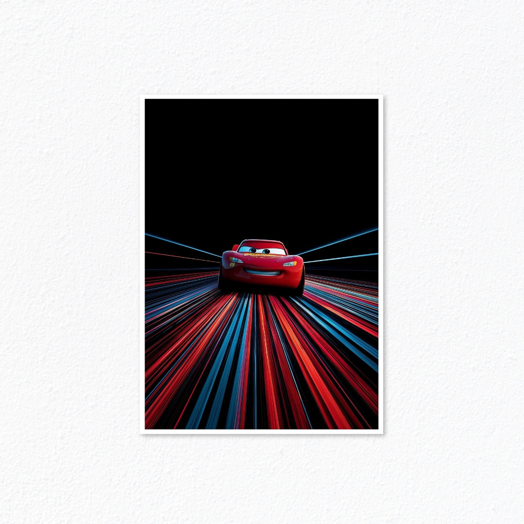 Lightning McQueen Speed Motion Poster Cladure
