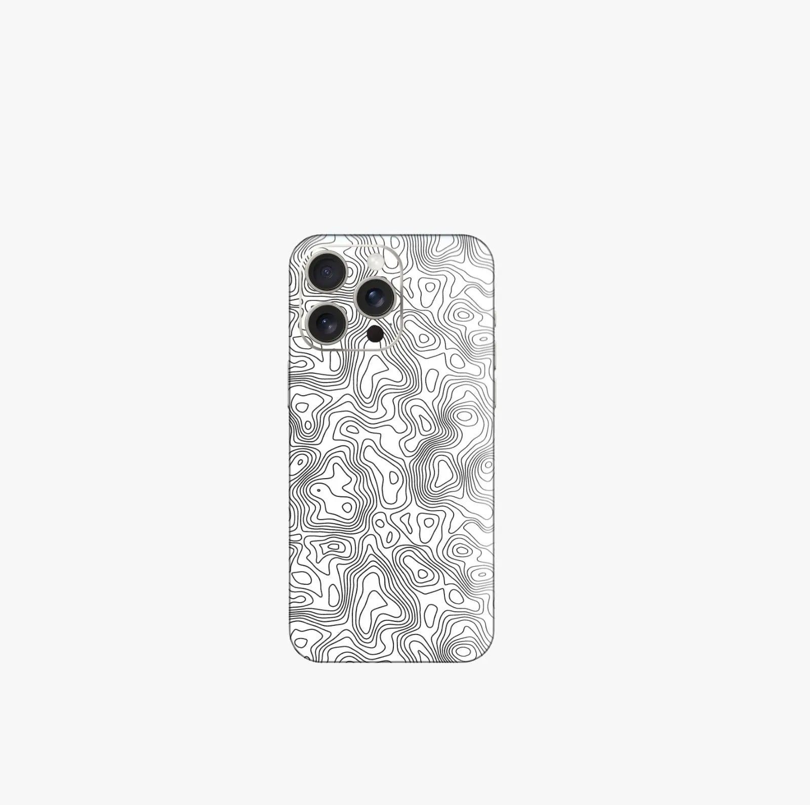 3D White Topography Phone Skin – Premium Minimal Matte Skin CLADURE