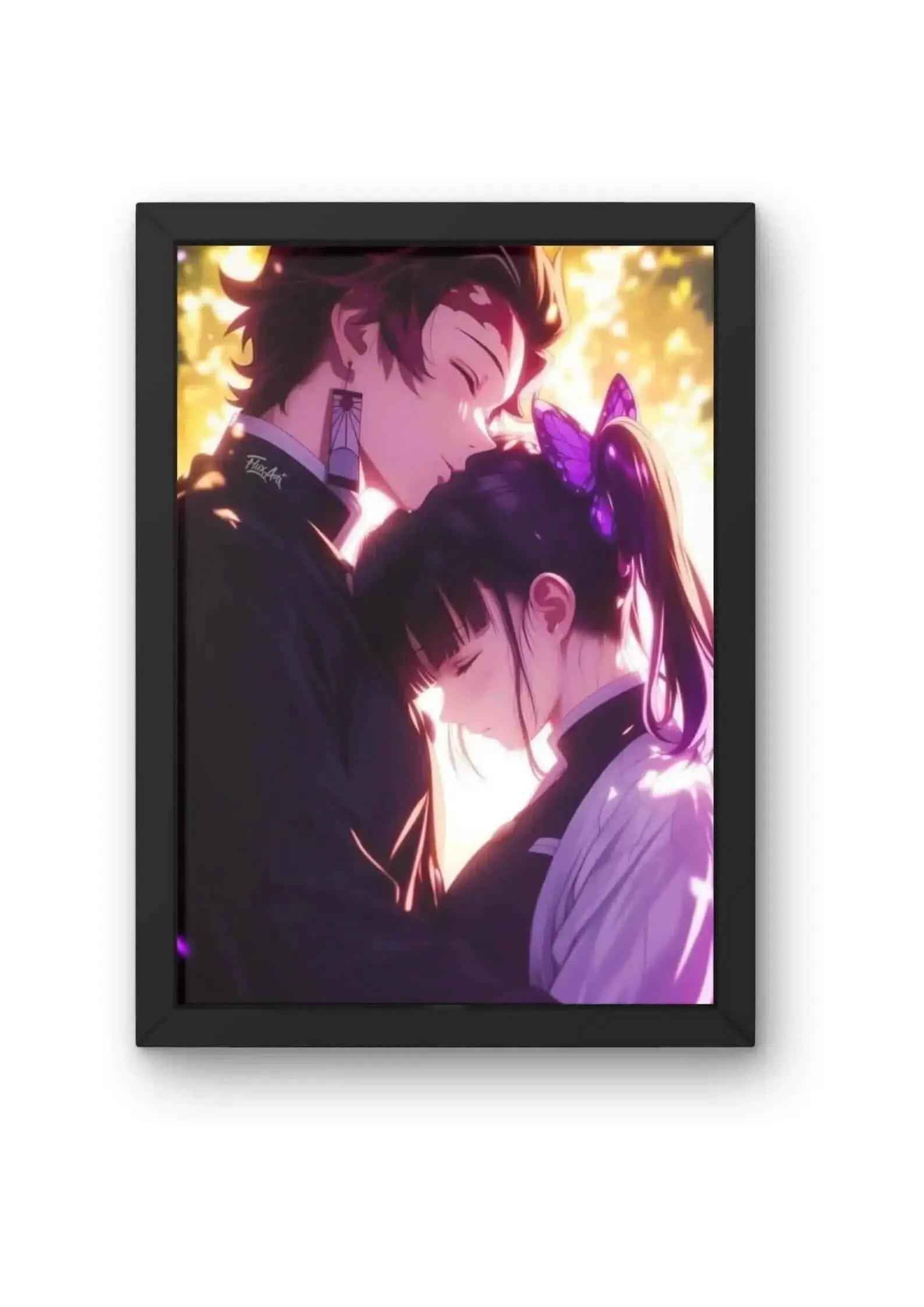 Tanjiro and Kanao: A Tender Embrace Poster