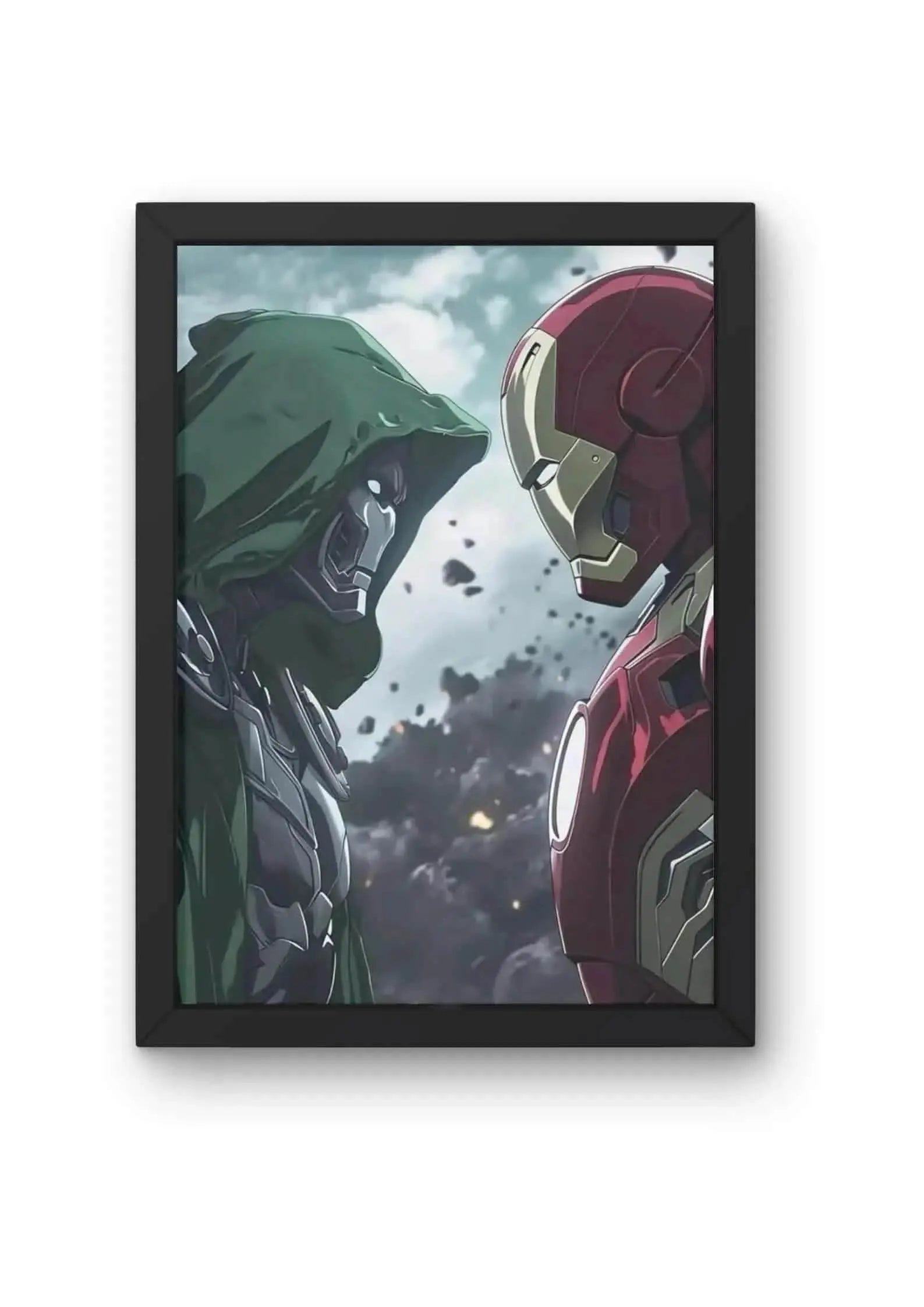Iron Man vs. Doctor Doom Anime Face-Off Poster CLADURE