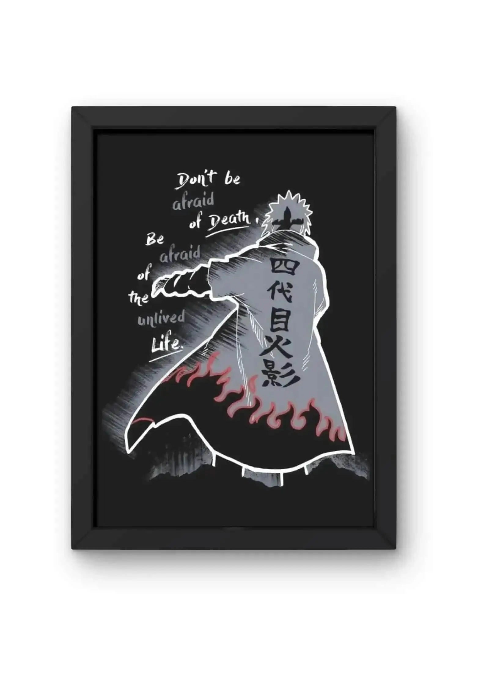 Minato Namikaze "Unlived Life" Quote Art Poster CLADURE