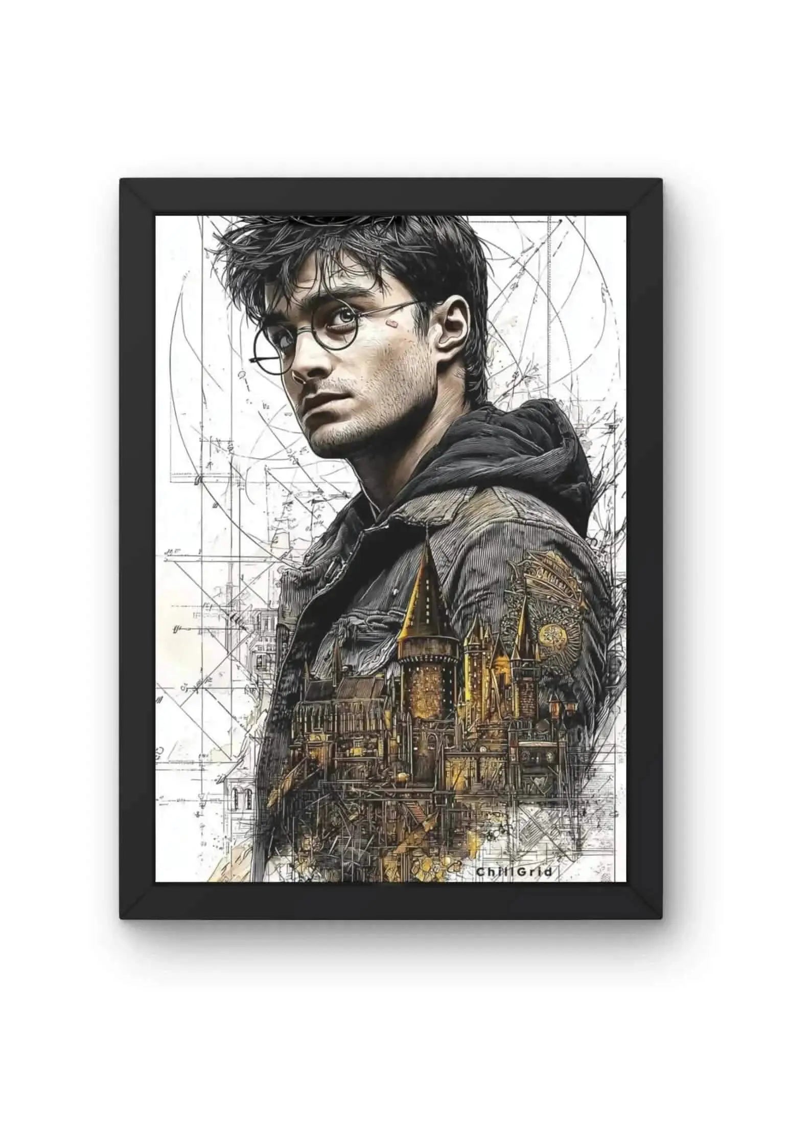 Harry Potter and Hogwarts Double Exposure Portrait Poster CLADURE