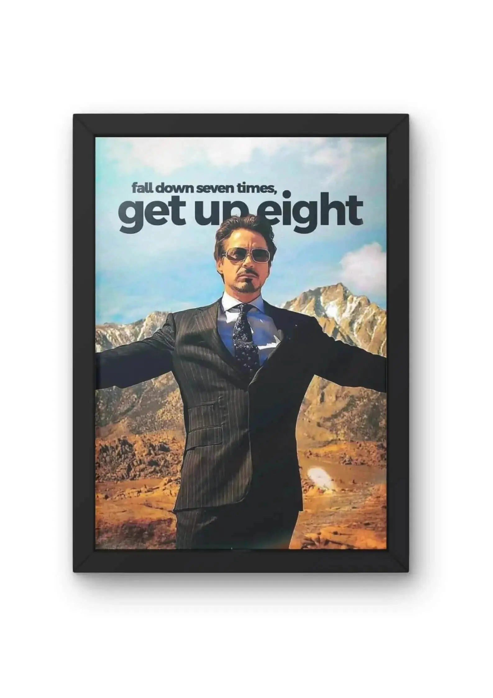 Fall down seven times, get up eight Quote Poster CLADURE