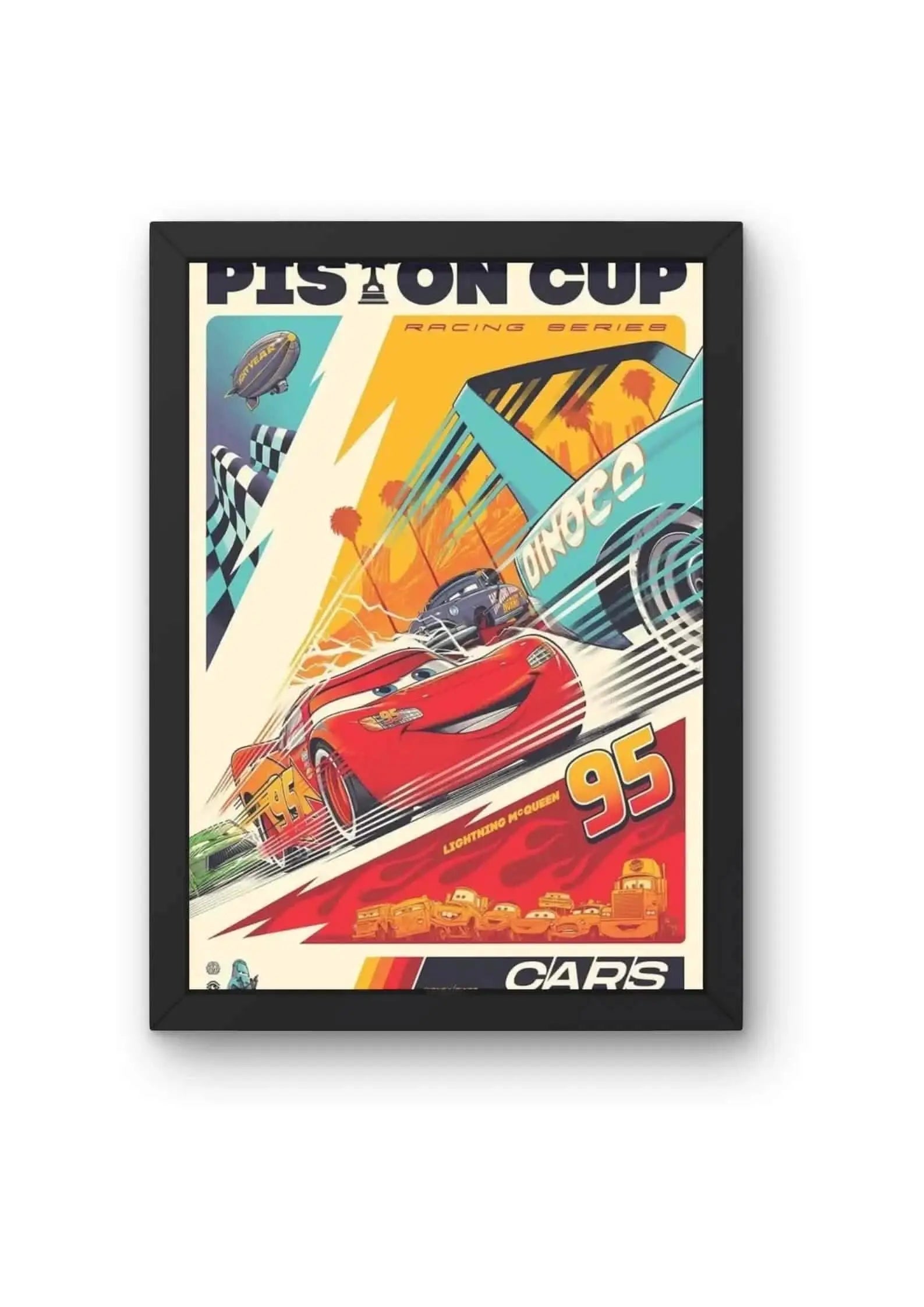 Disney Pixar's "Cars" Piston Cup Vintage Poster CLADURE