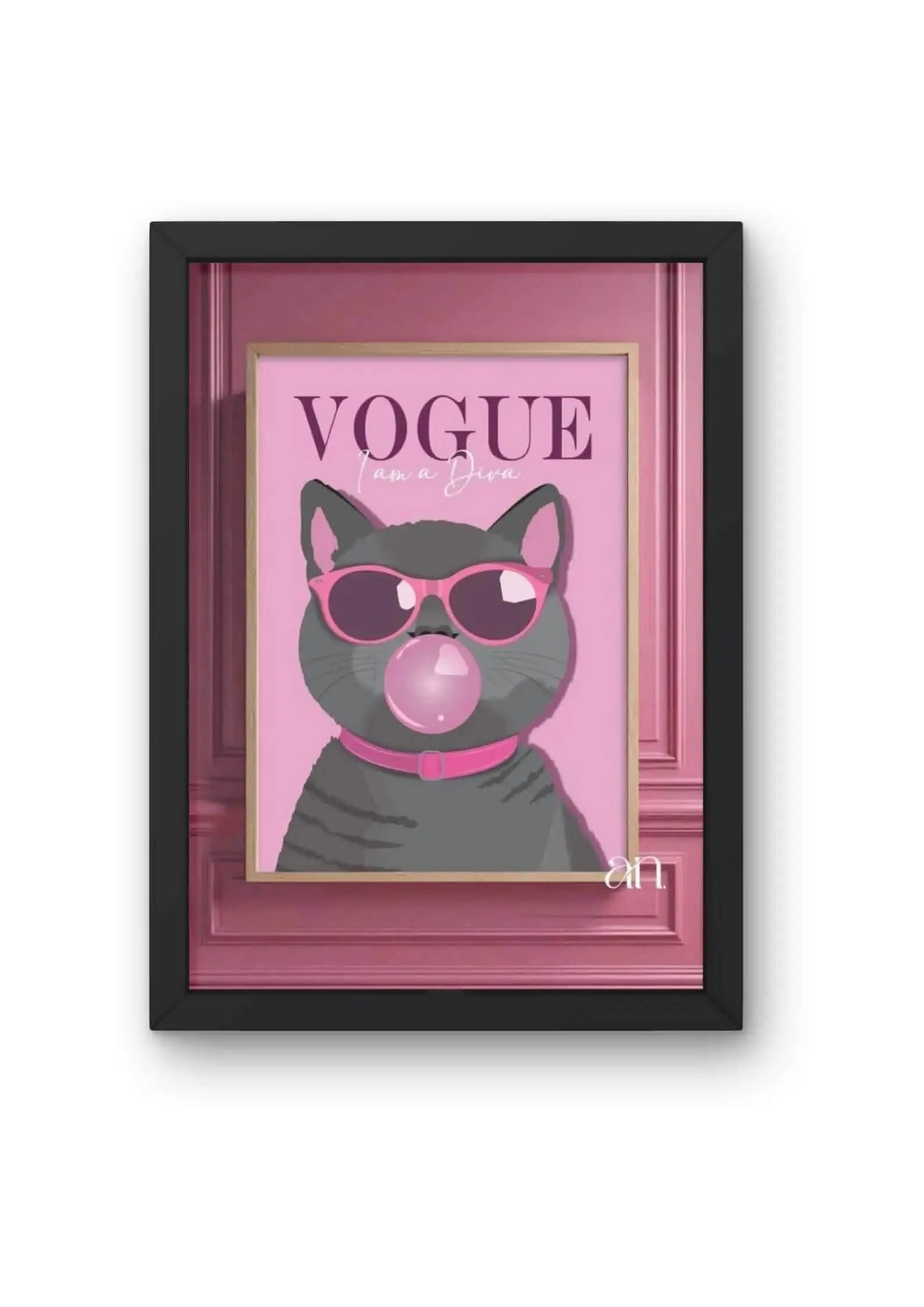 "Vogue Diva" Cat Poster CLADURE