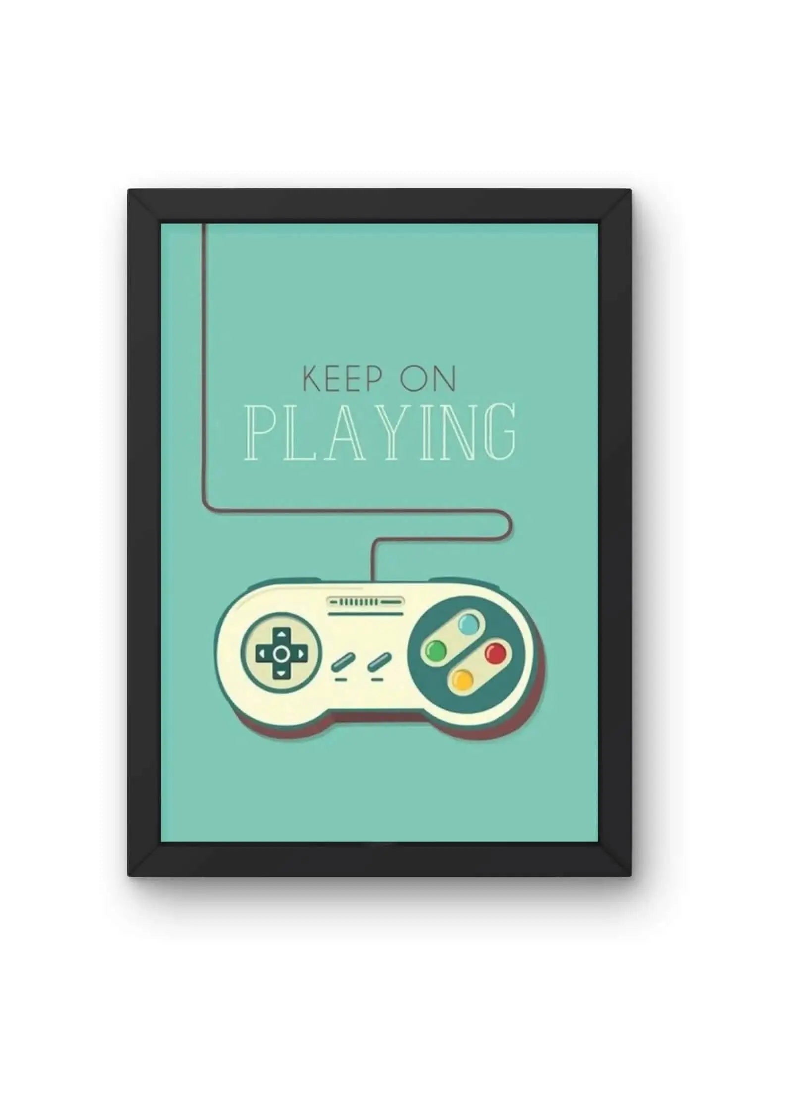 "Keep On Playing" Retro Gaming Poster CLADURE