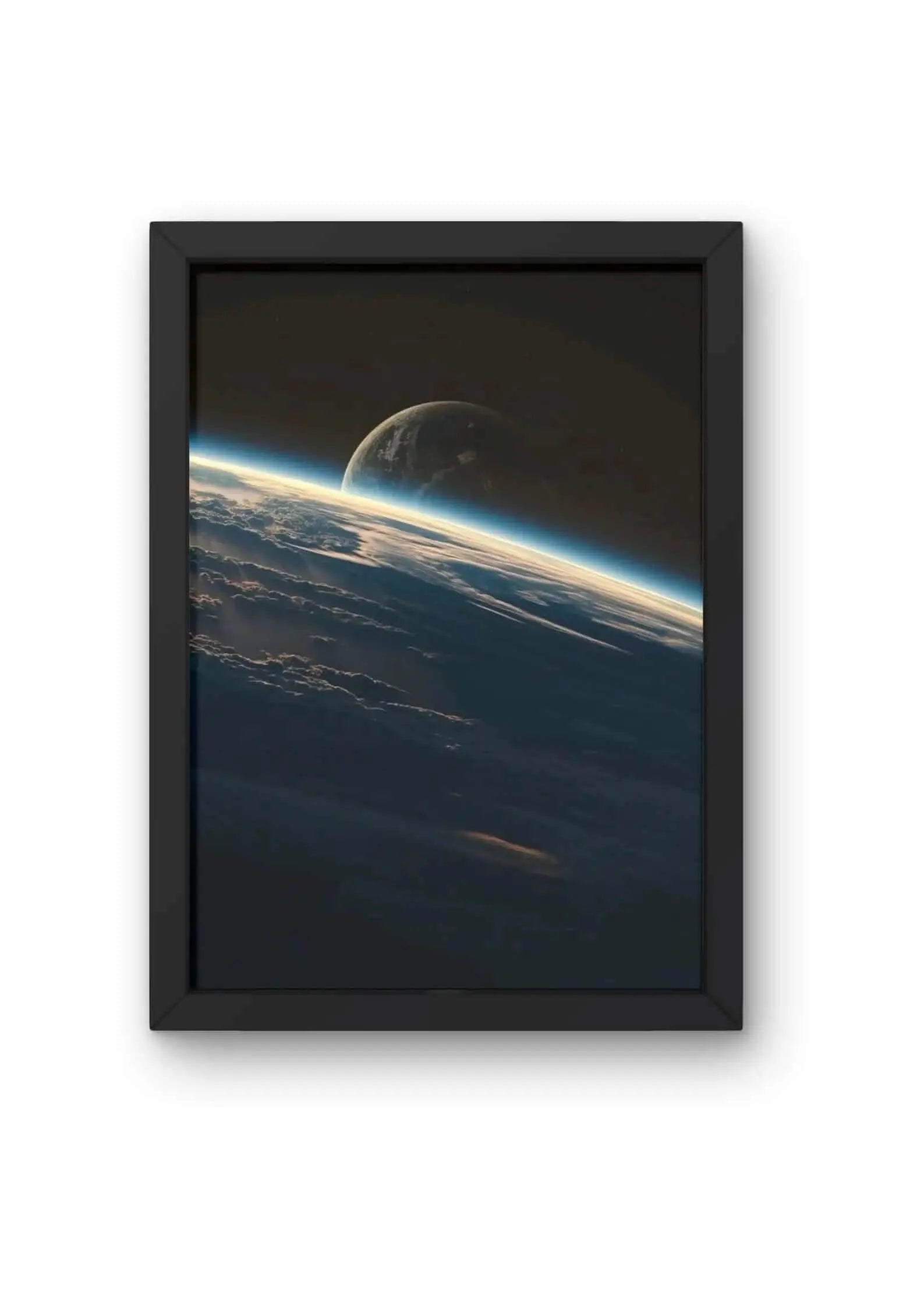 View of Earth and Moon from Space Poster CLADURE