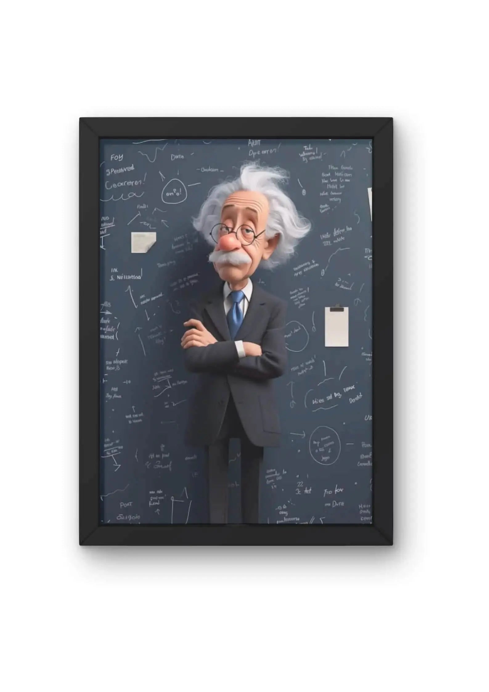 Caricature of Albert Einstein Poster CLADURE