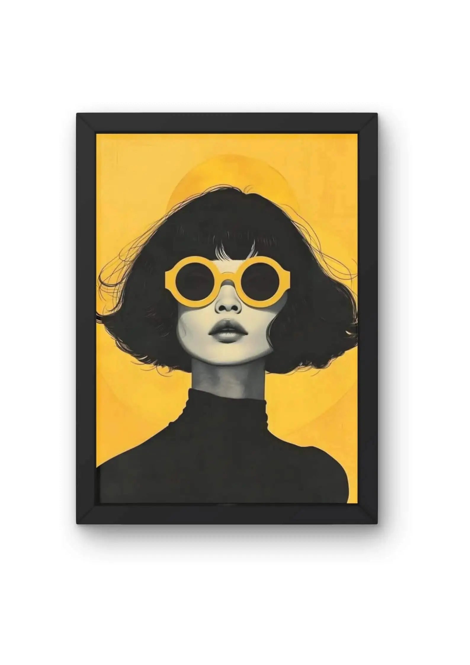 Mod Girl in Yellow Poster CLADURE