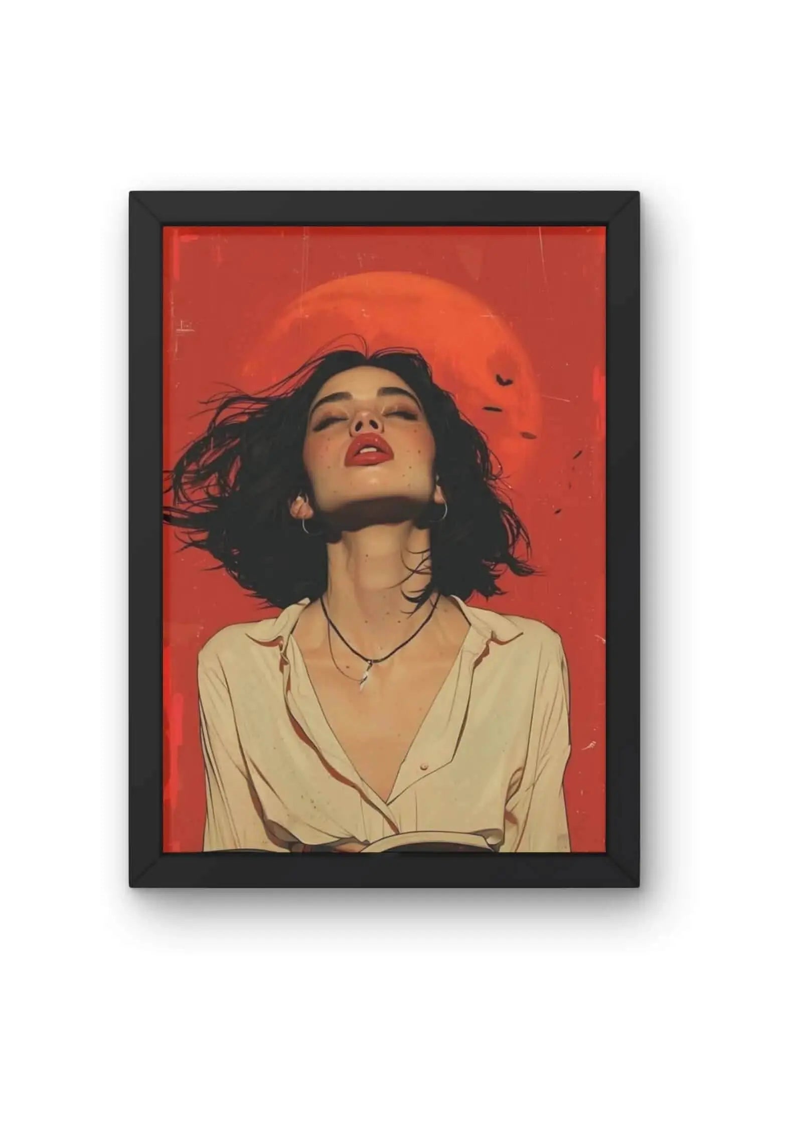 Red Sun Ecstasy Girl Poster CLADURE