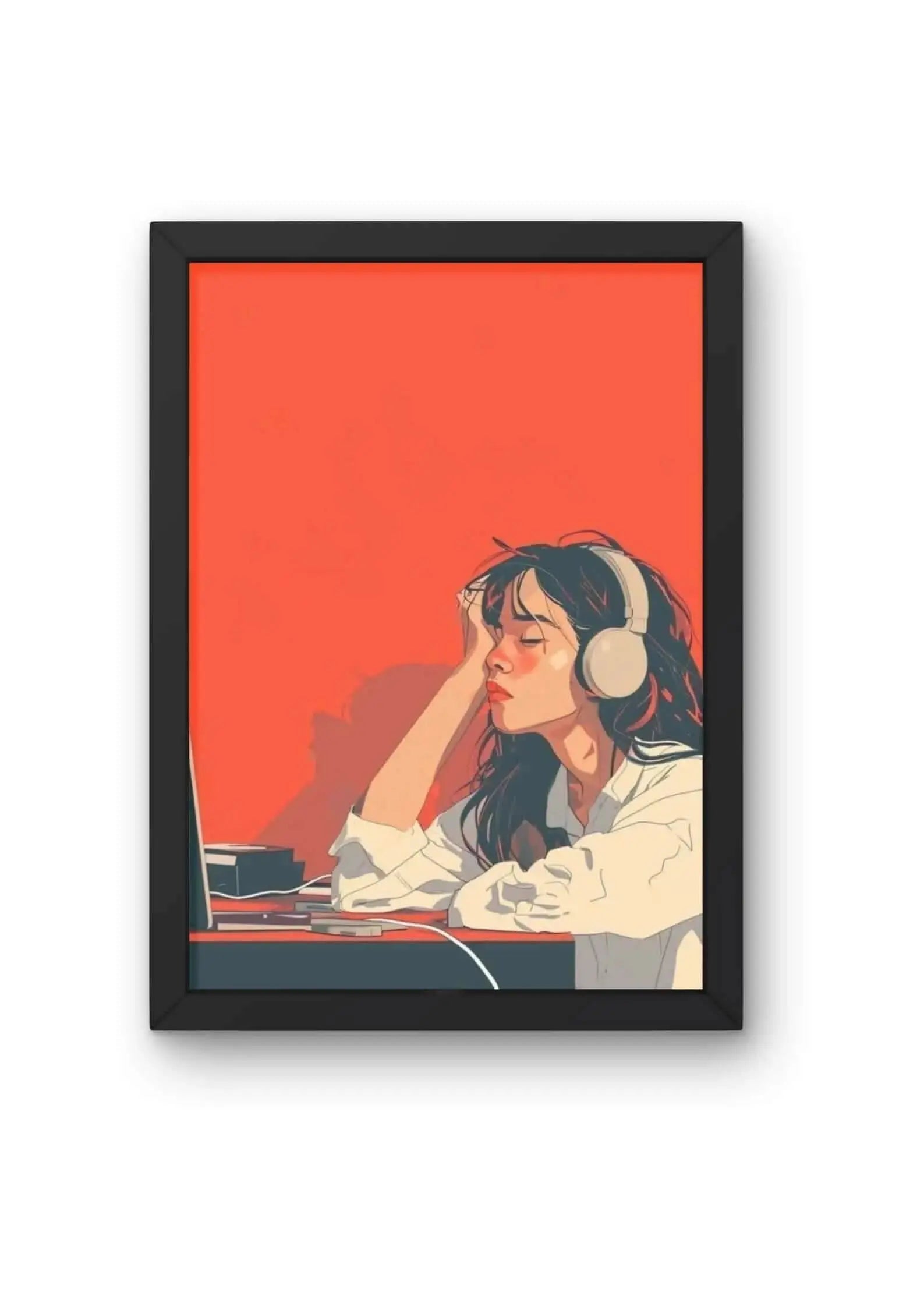 Lo-fi Study Session Girl Poster CLADURE