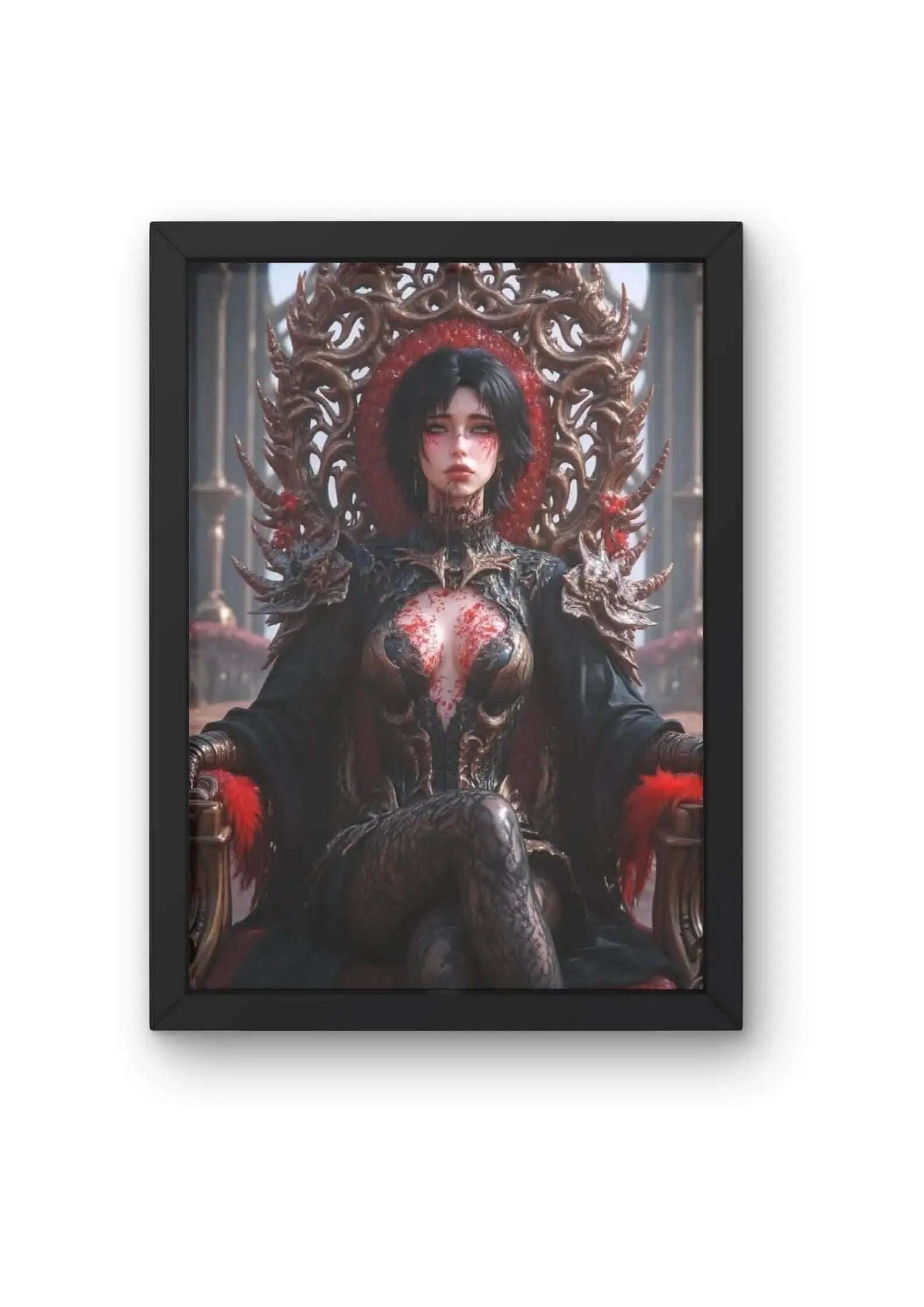 Crimson Empress on the Thorned Throne Girl Poster CLADURE