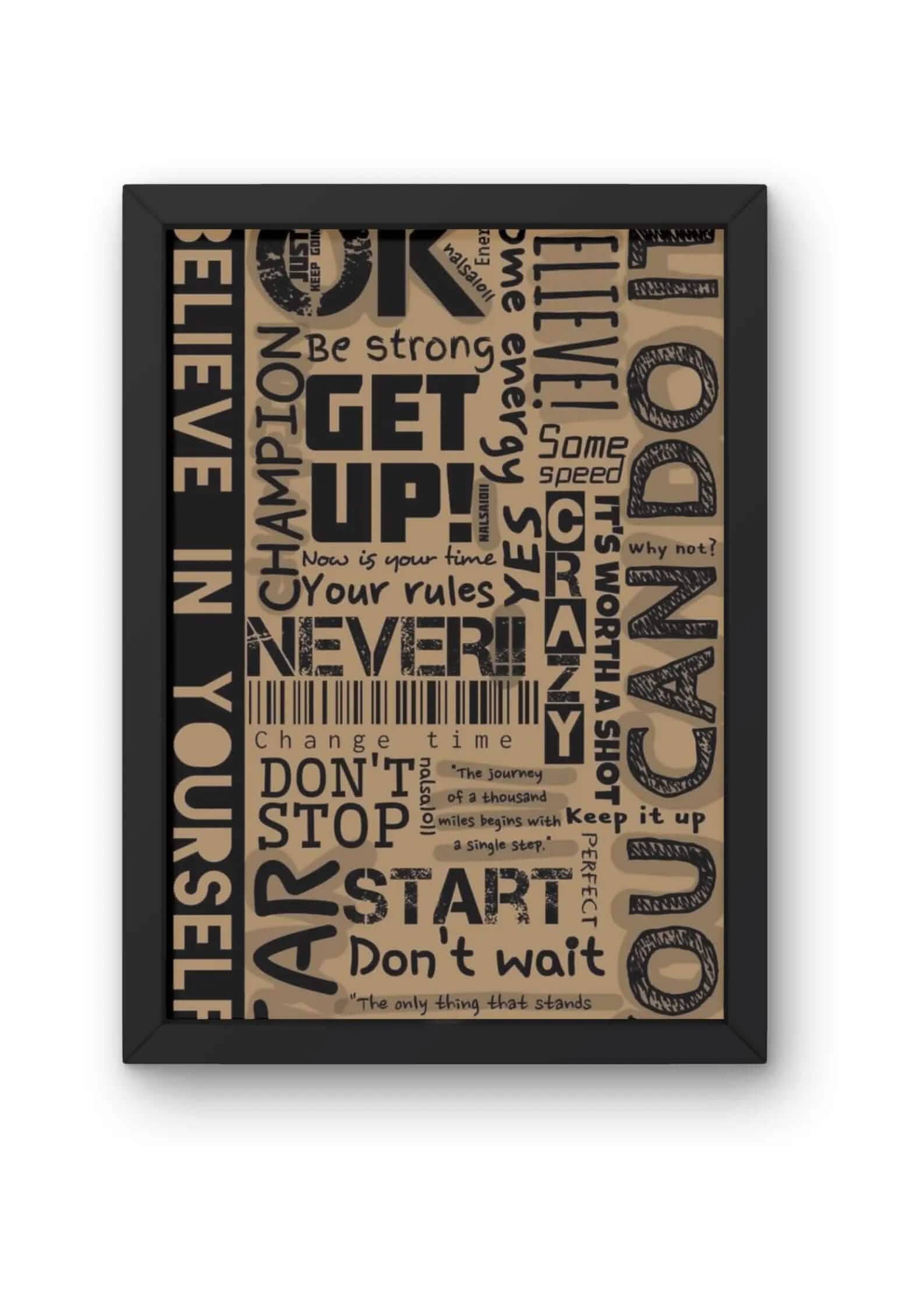 "The Motivation Wall Quote Poster product_type CLADURE"