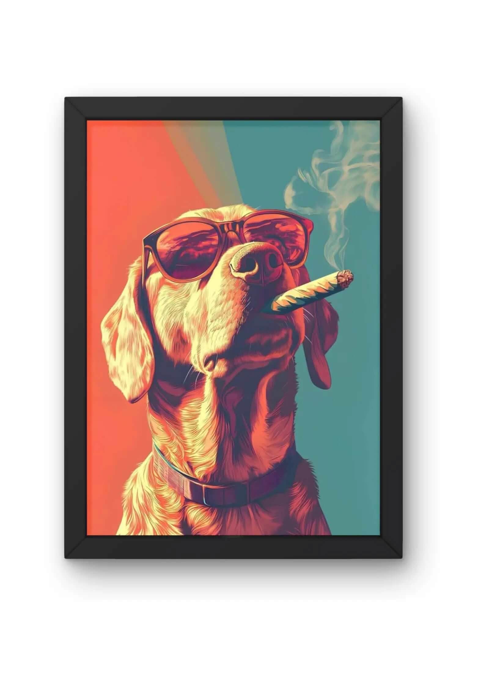 "Smooth Smoker Dog Poster product_type CLADURE"