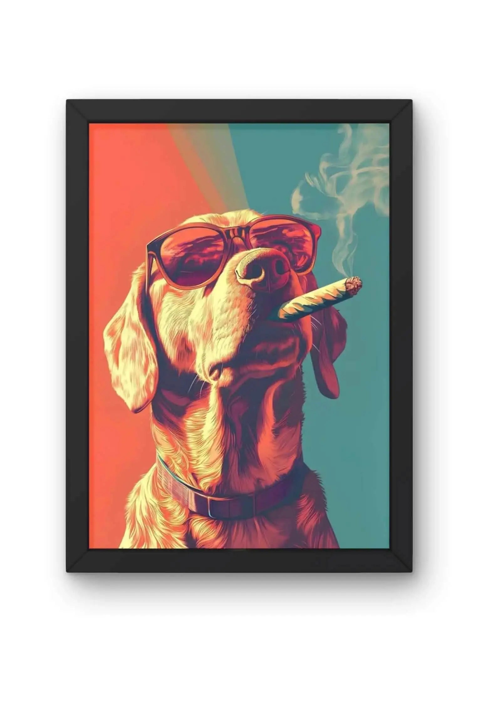 Smooth Smoker Dog Poster CLADURE