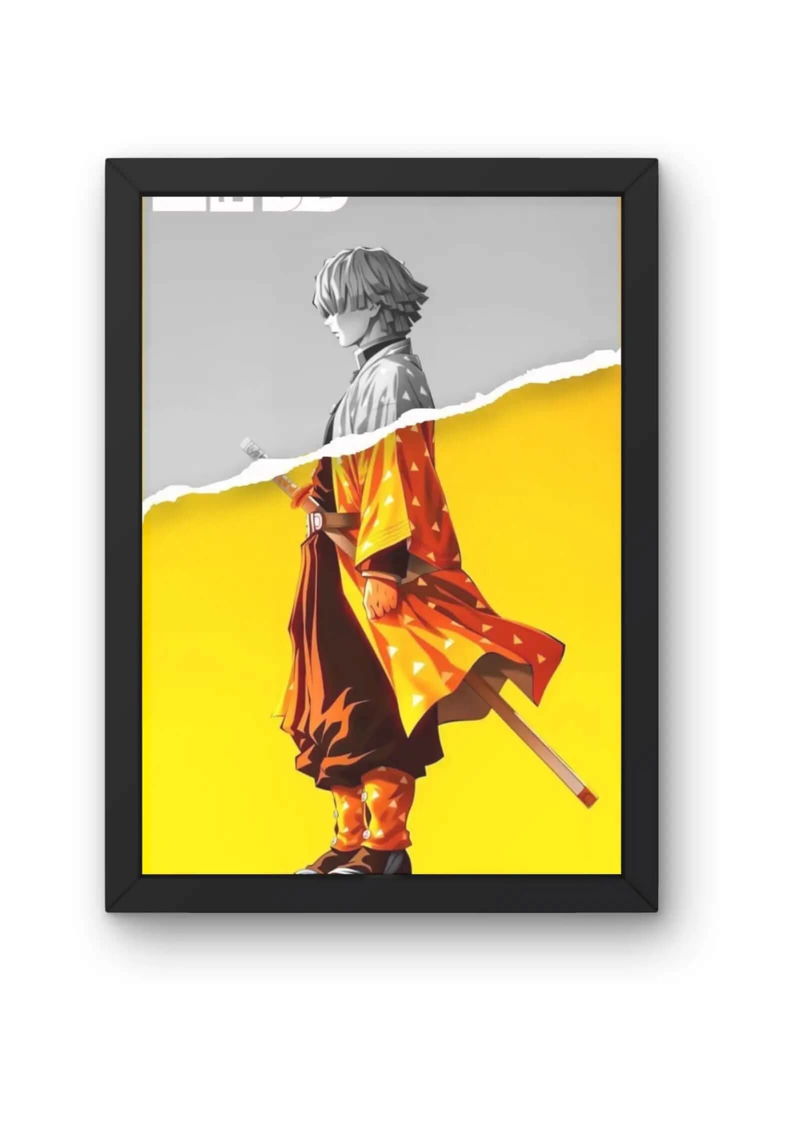 "Zenitsu Thunder Breath Anime Poster product_type CLADURE"