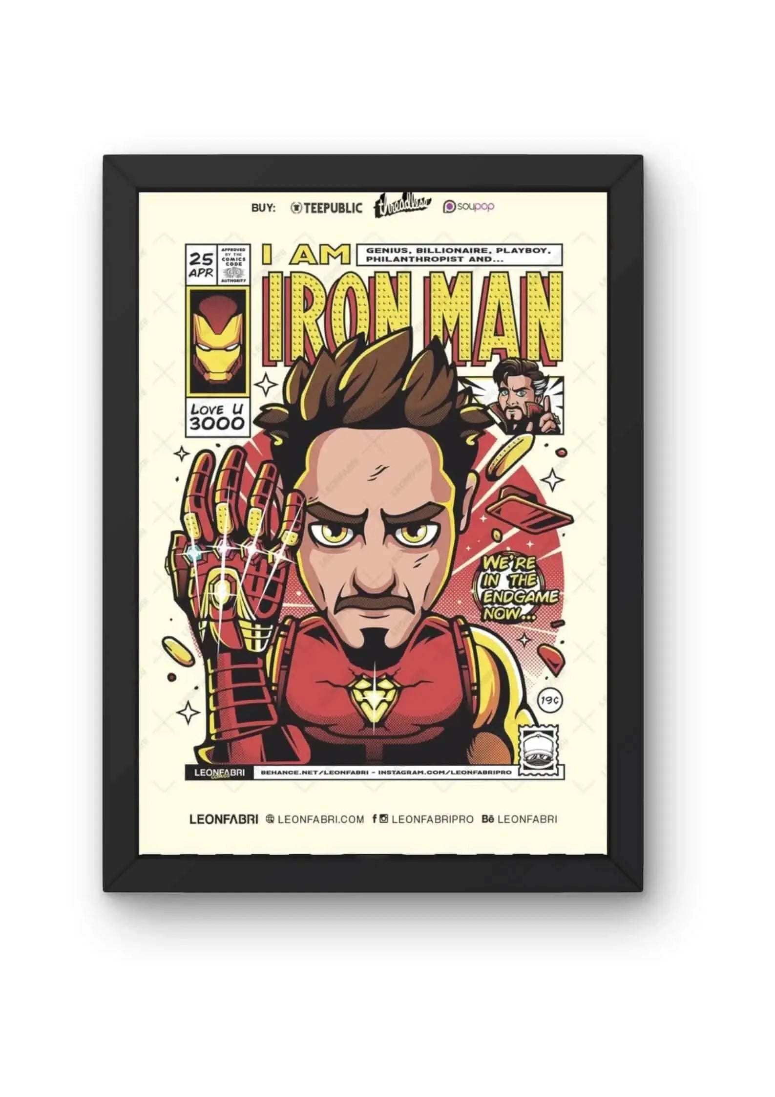 I Am Iron Man Marvel Poster CLADURE