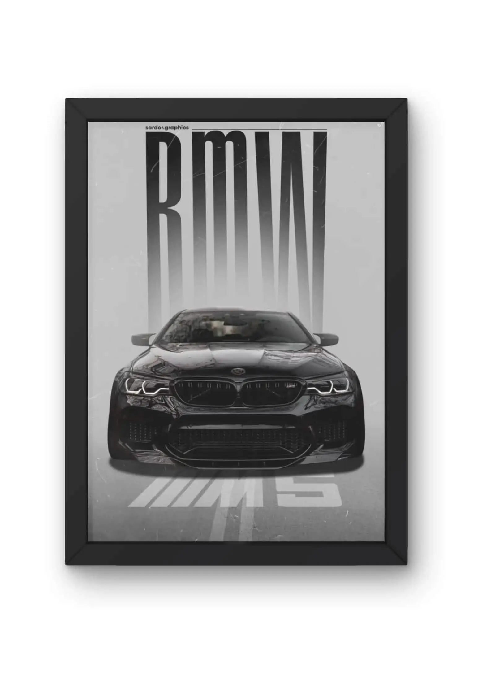 BMW M5 Black Edition Car Poster CLADURE