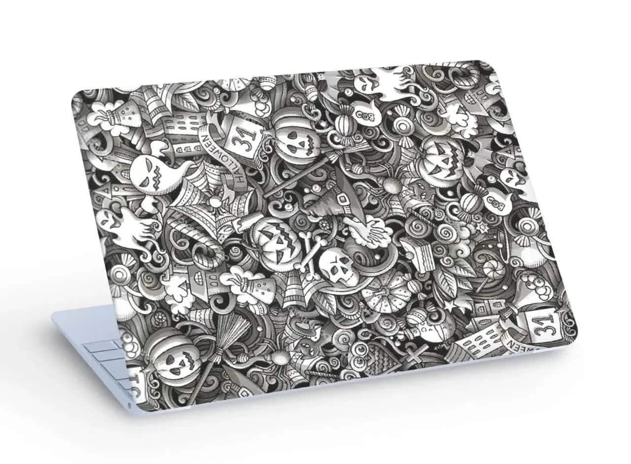 Halloween Doodle Laptop Skin CLADURE