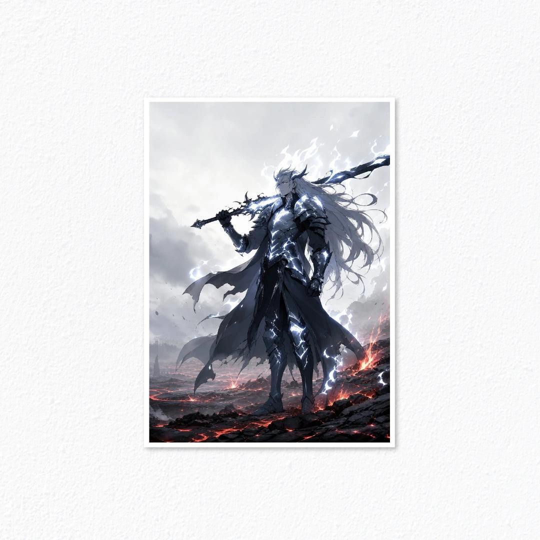 Solo Leveling – Monarch of Frost Baruka Ice Armor Poster Cladure