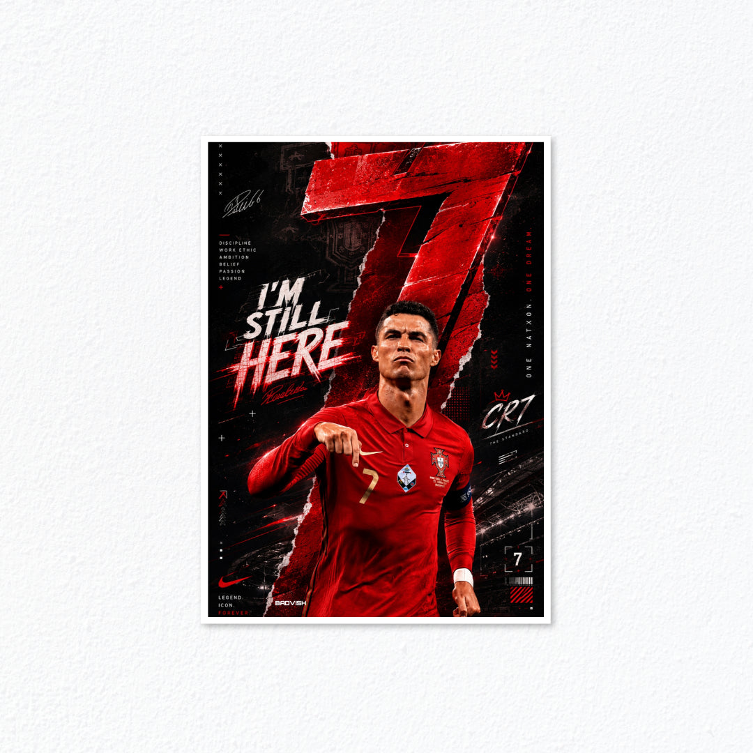 I’m Still Here – Cristiano Ronaldo Football Poster
