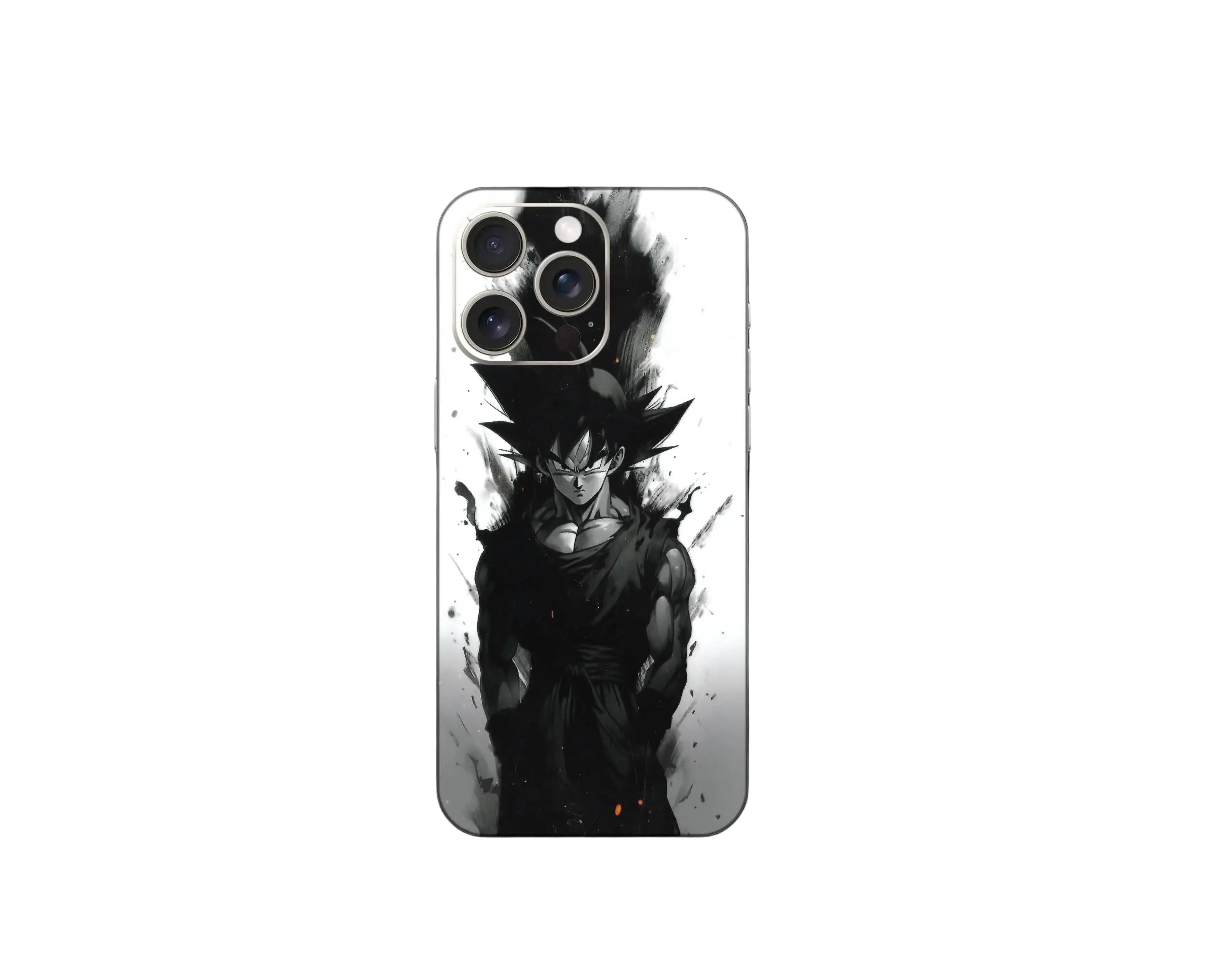 Phone case with an anime character (Goku)