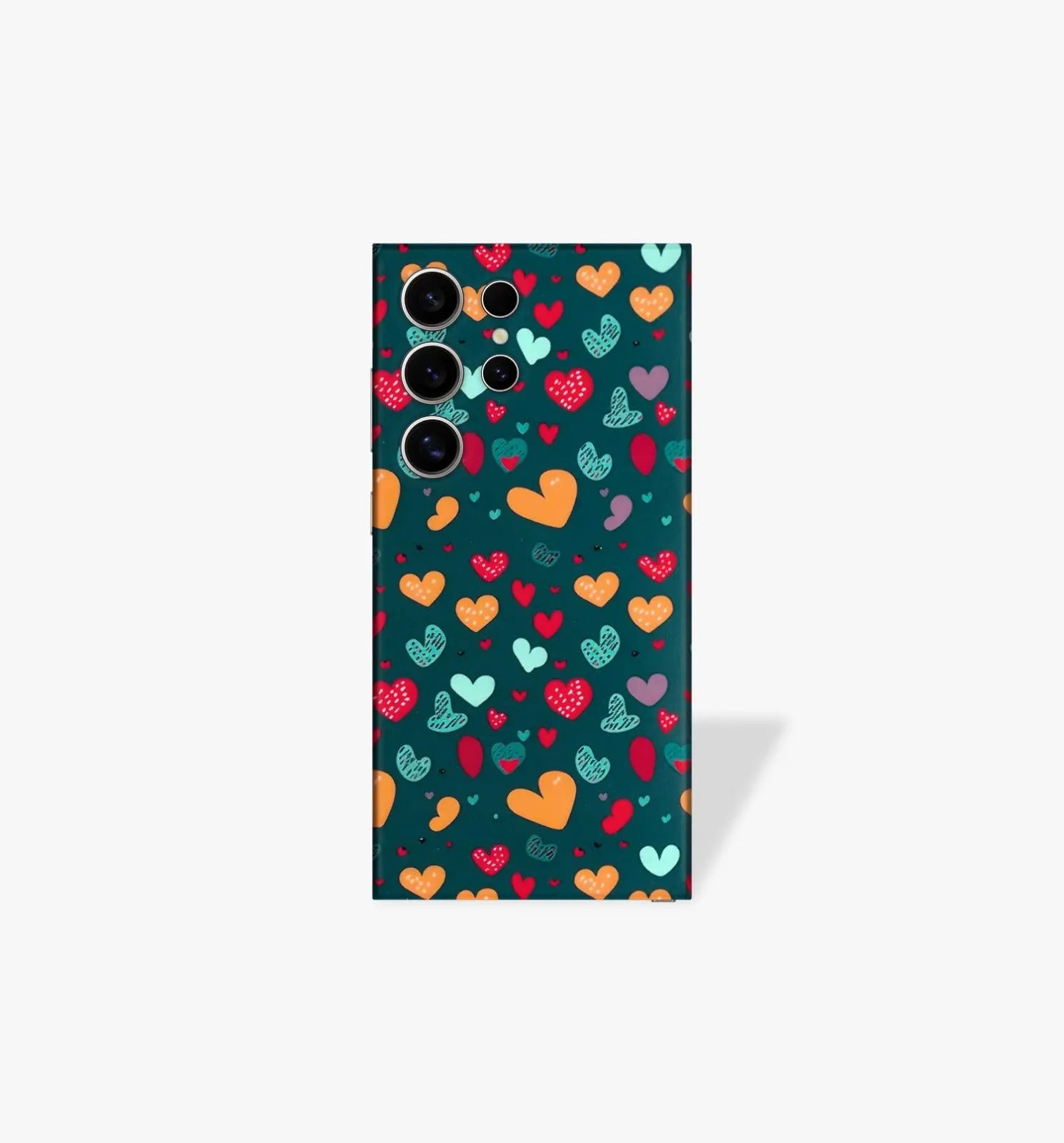 Hearts Galore Phone Skin – Premium Matte Aesthetic Heart Design CLADURE