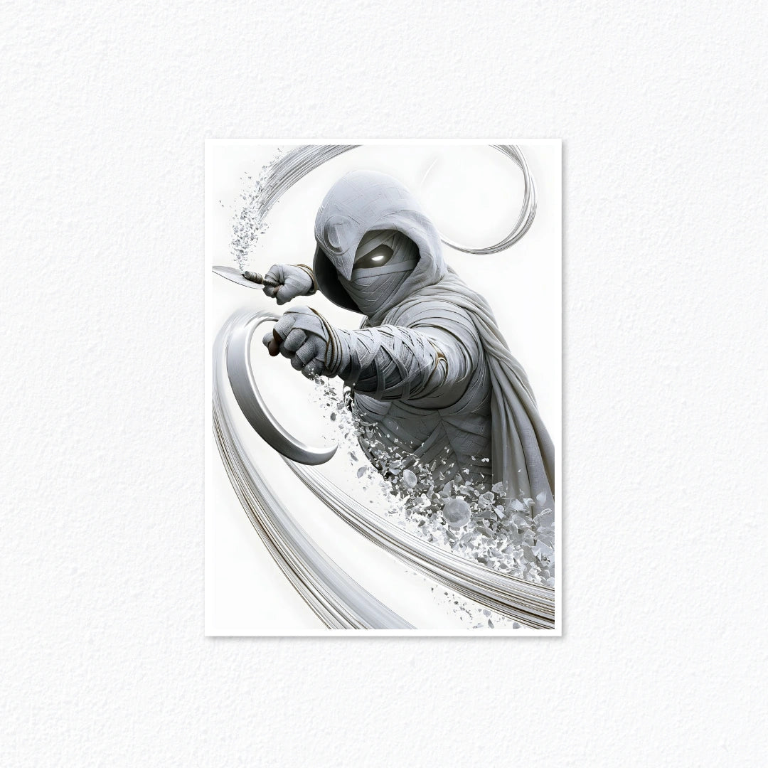 Moon Knight – Crescent Dagger Dynamic Action Slice Poster Cladure