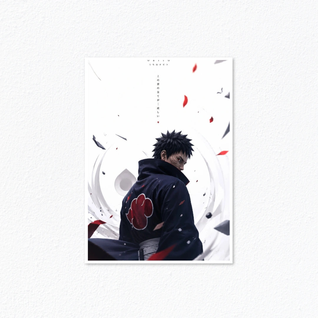 Obito Uchiha Akatsuki Kamui Poster – Epic Naruto Shattered Reality Wall Art CLADURE Posters