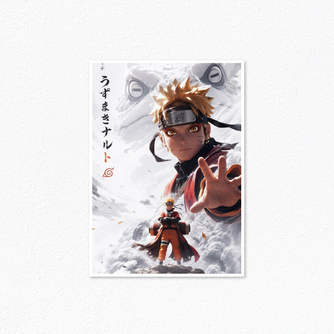 Sage Mode Naruto Uzumaki Poster – Epic Gamabunta & Mount Myoboku Wall Print CLADURE Posters