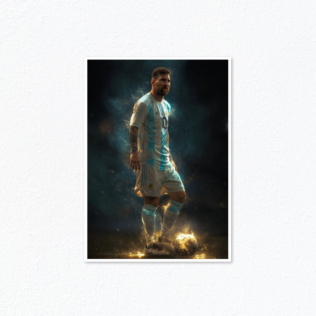 The Argentine Maestro – Lionel Messi Football Poster