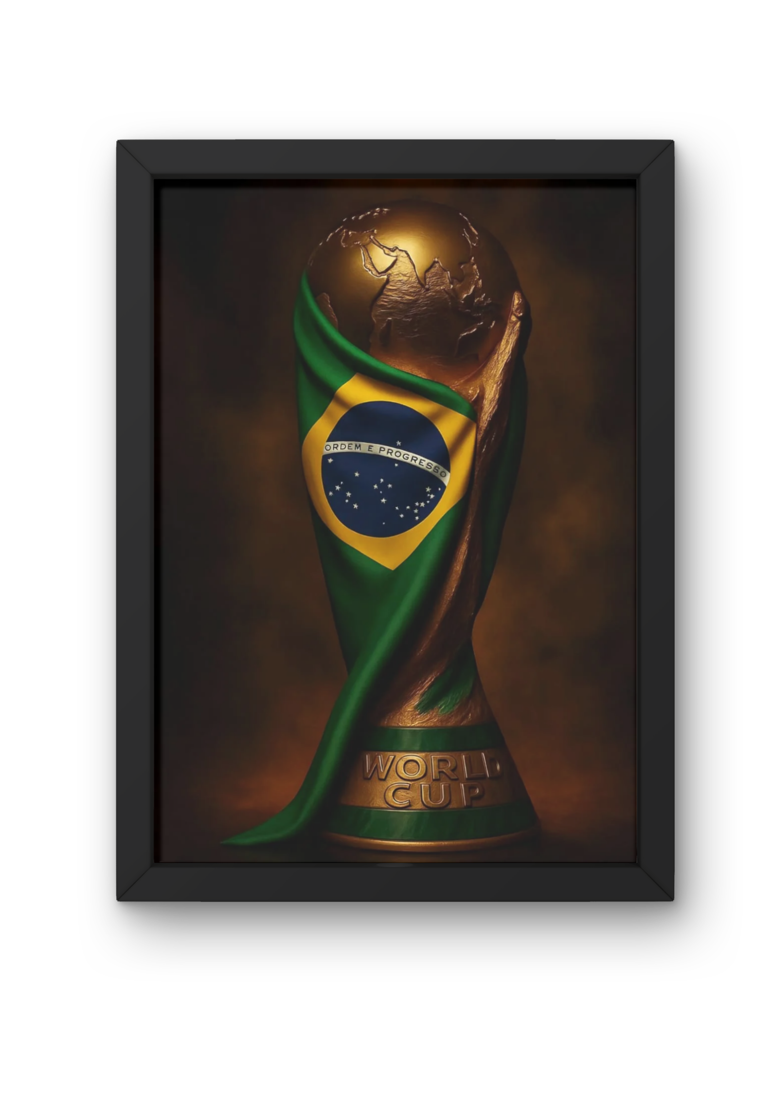 Brazil FIFA World Cup Trophy Poster | Premium Football Wall Art CLADURE Wall Poster