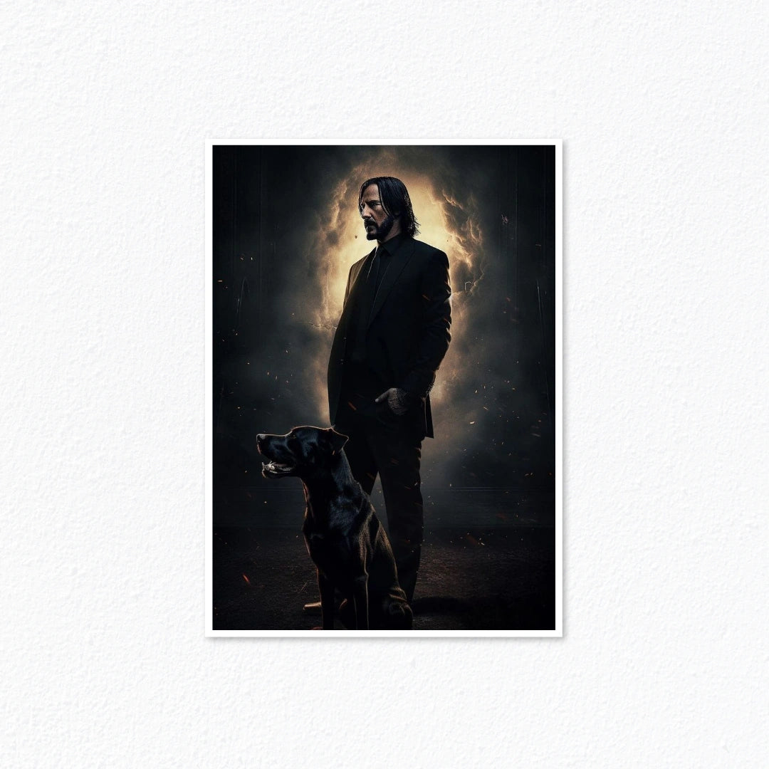 John Wick & Dog Poster Cladure