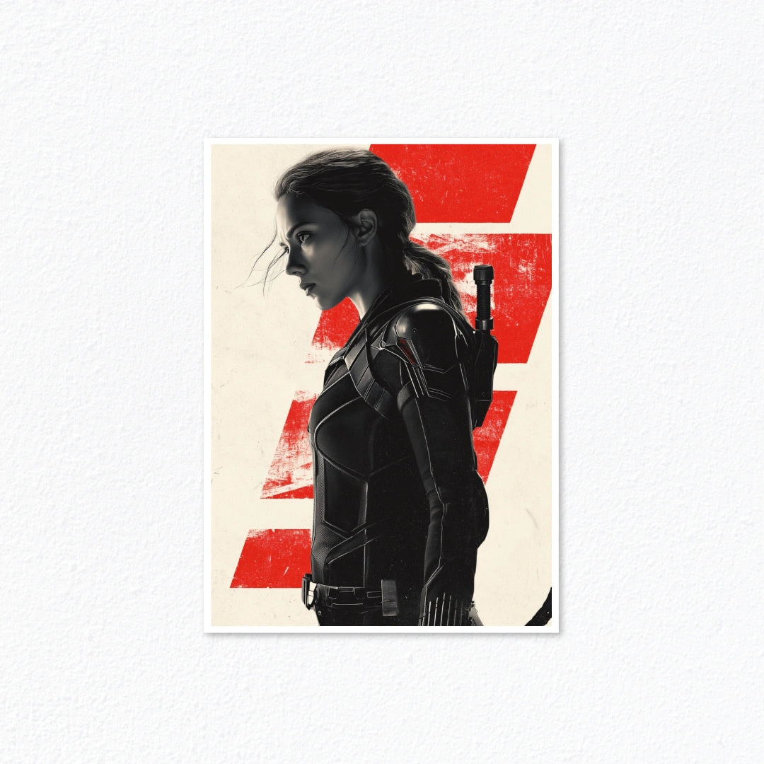 Black Widow Red Emblem Poster Cladure