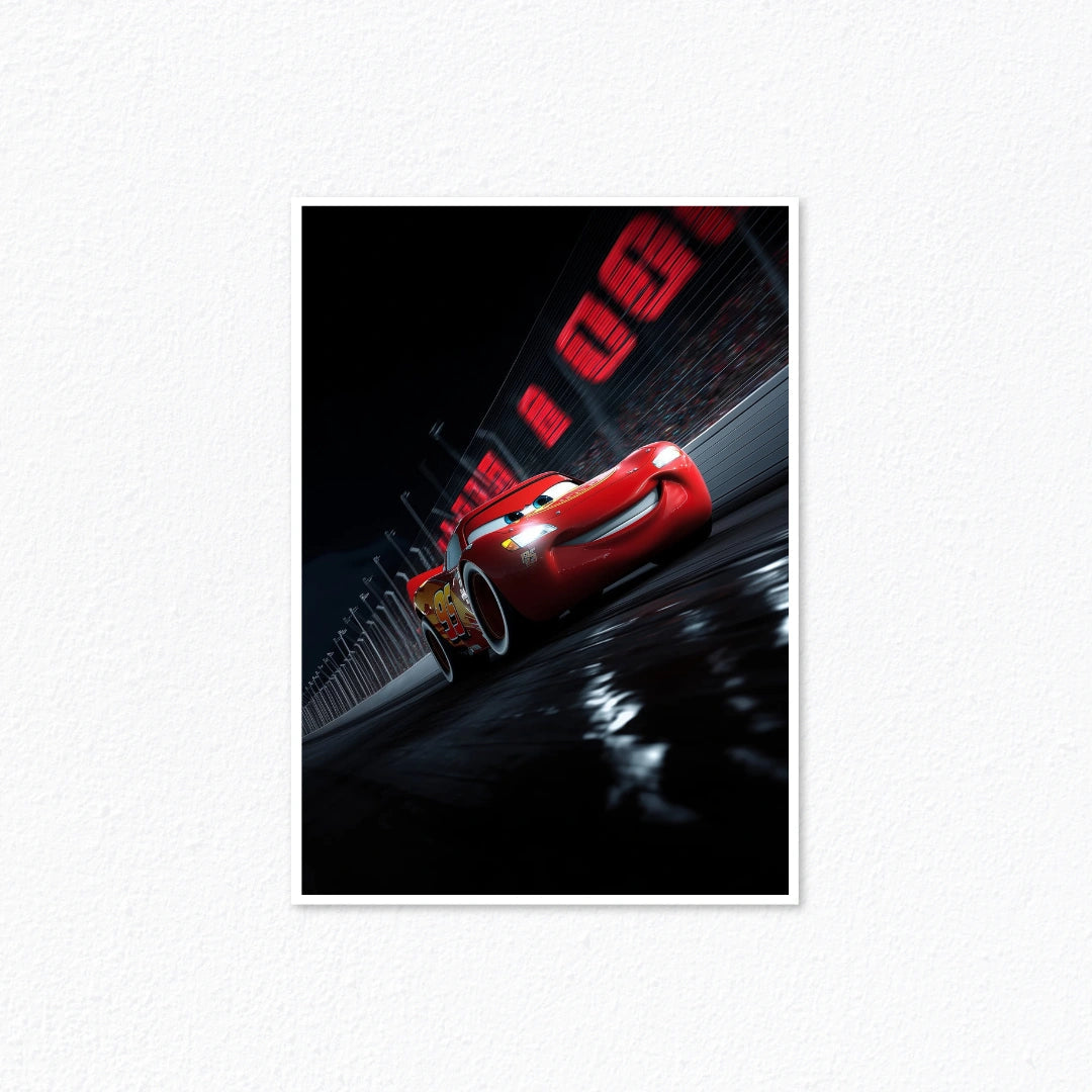 Lightning McQueen Racetrack Drift Poster CLADURE Posters