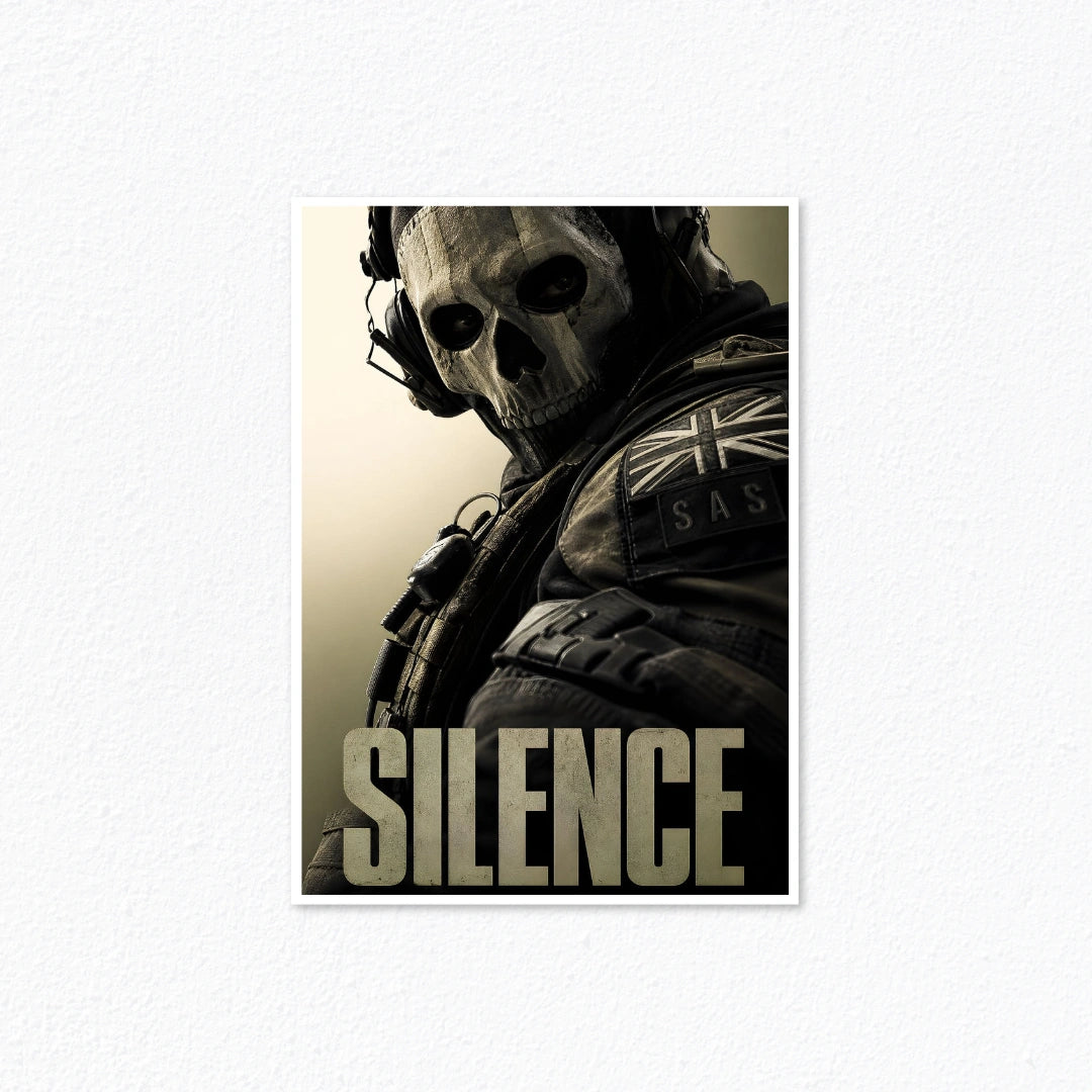 Ghost "Silence" SAS Tactical Poster (Call of Duty) Cladure