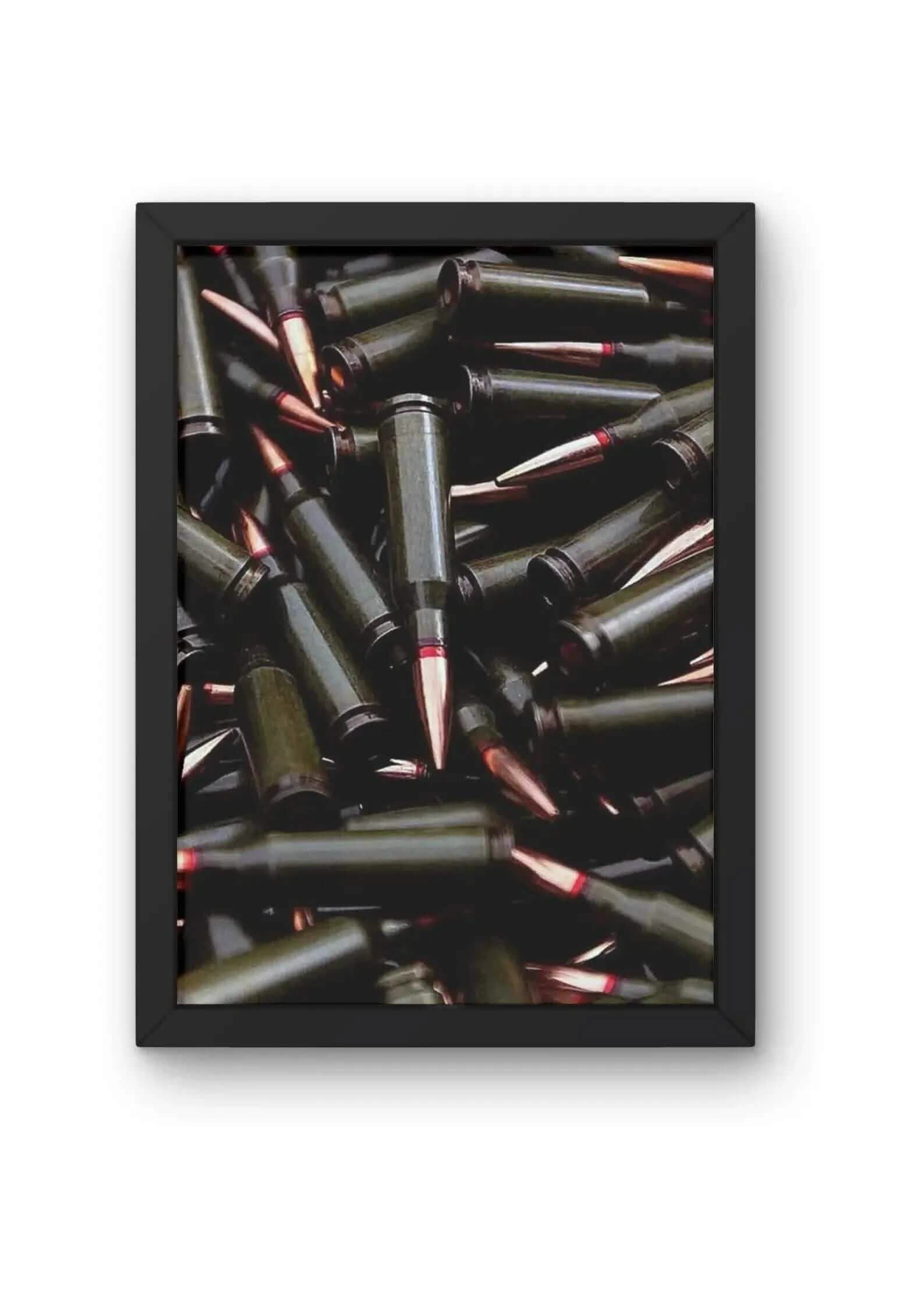 "\"Bullet Pile,\" \"Ammunition,\" Poster product_type CLADURE"