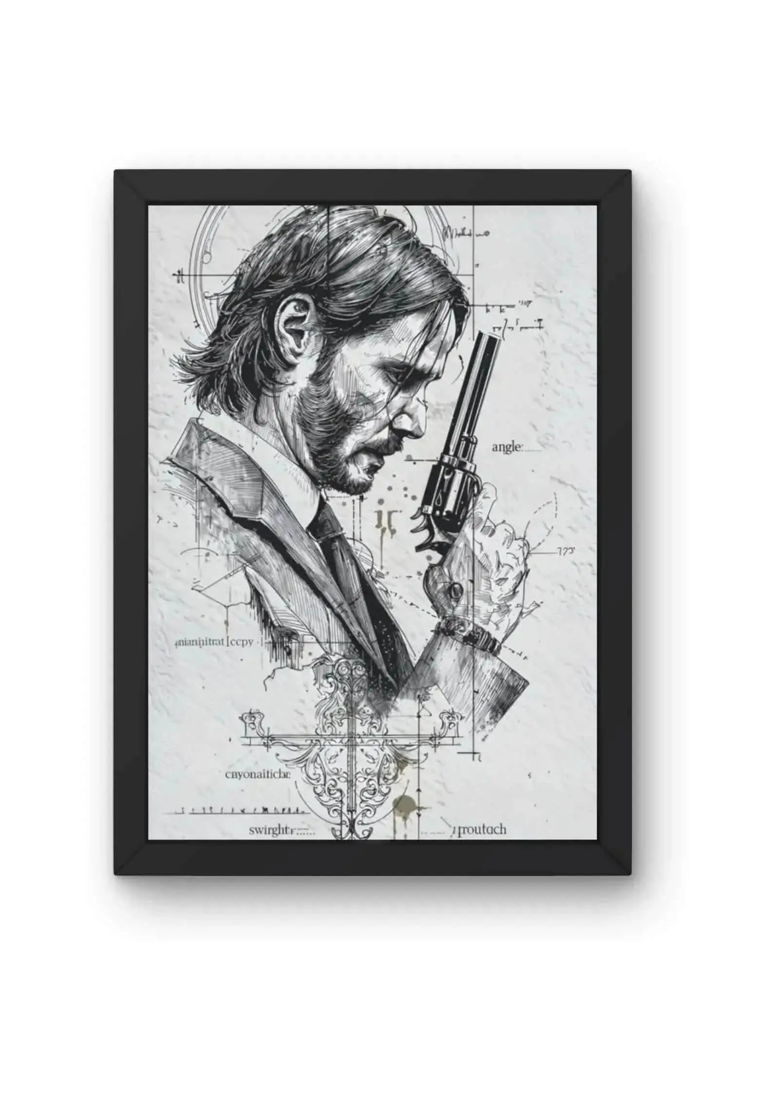 John Wick Sketch Poster CLADURE