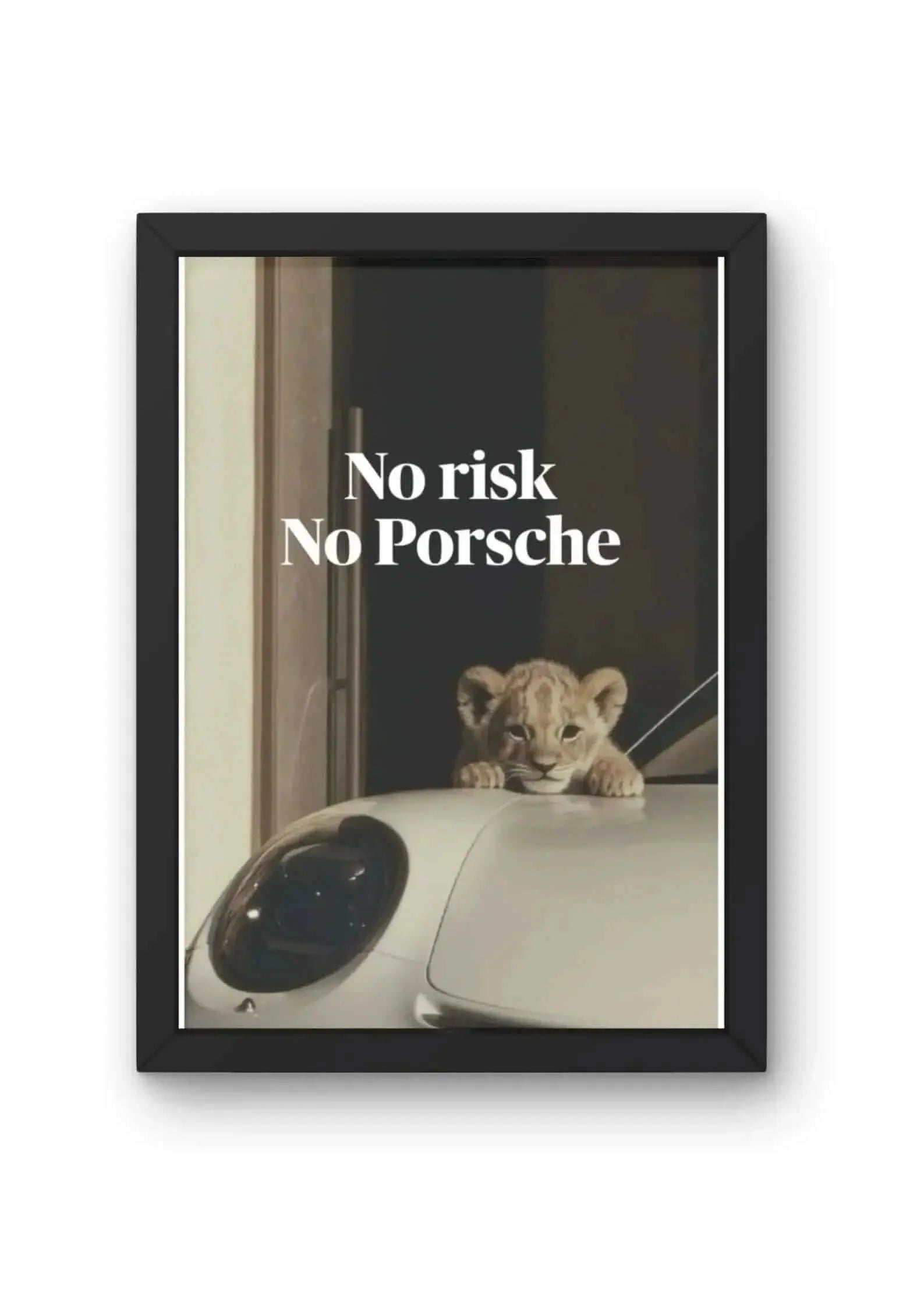 No risk No Porsche Quote Poster CLADURE