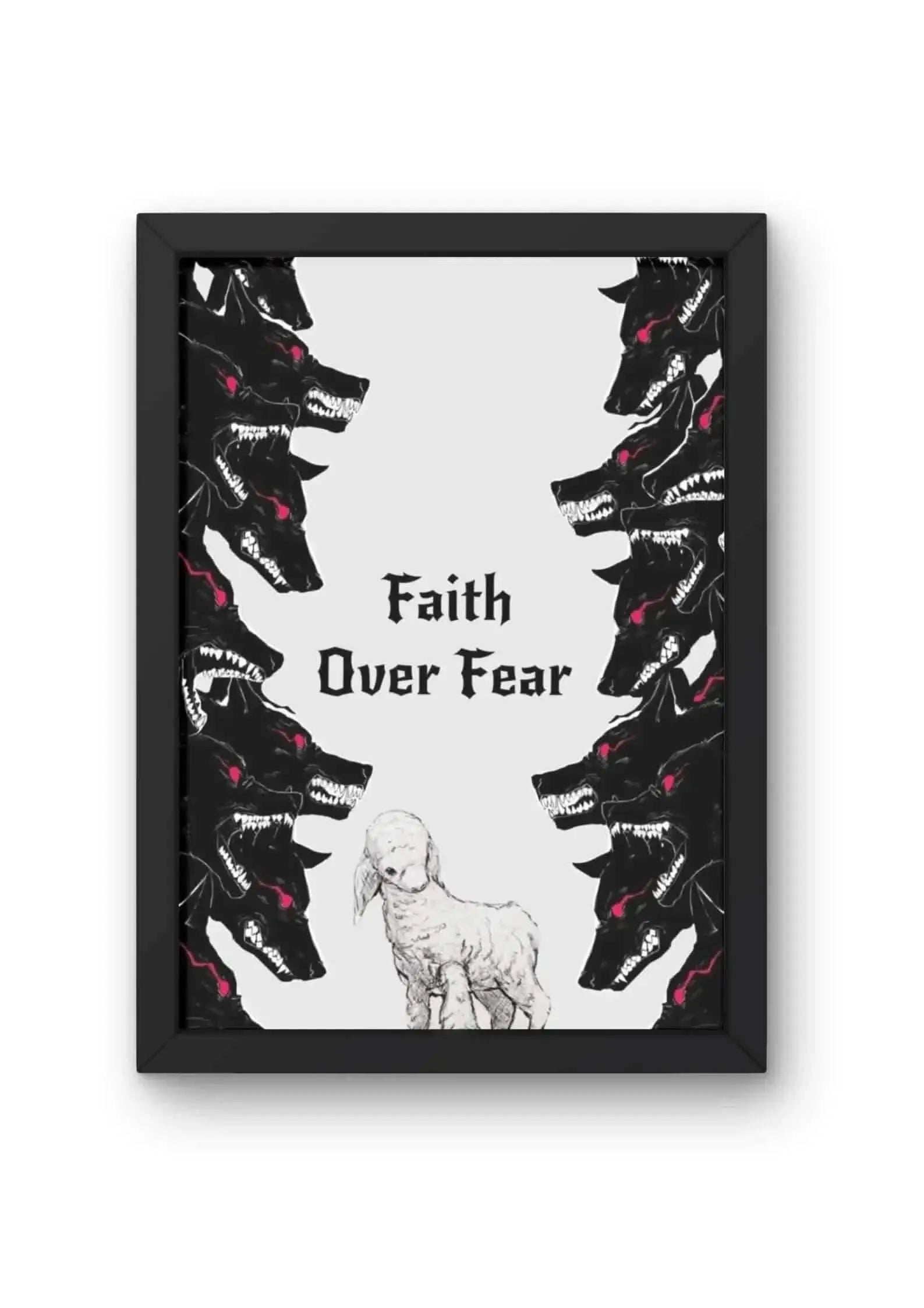 Faith Over Fear Quote Poster CLADURE