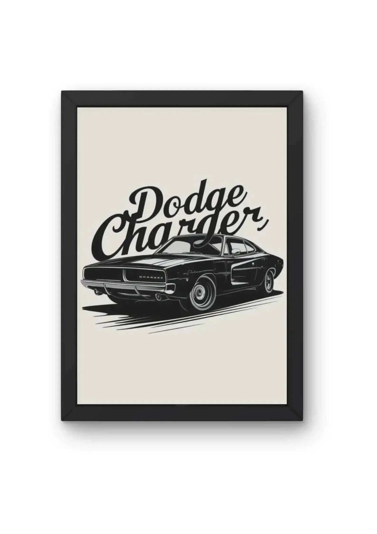 Classic Dodge Charger Illustration Car Poster CLADURE