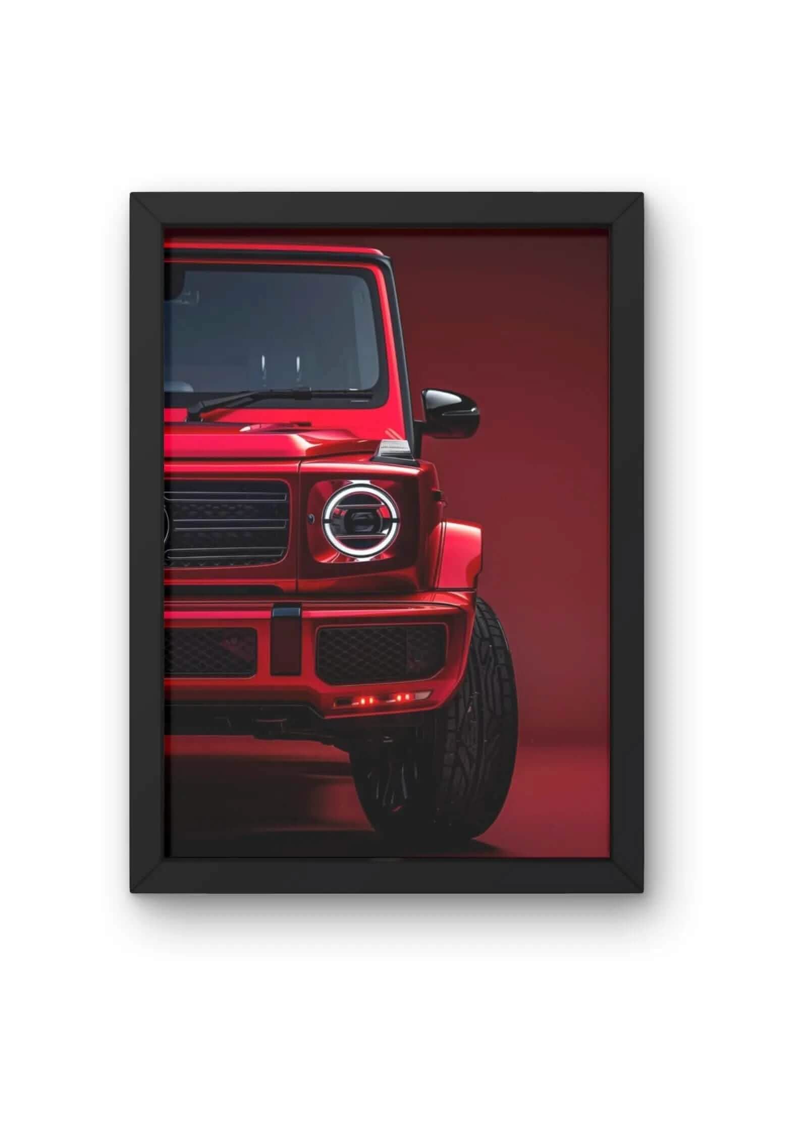 "The Crimson G-Wagen Car Poster product_type CLADURE"