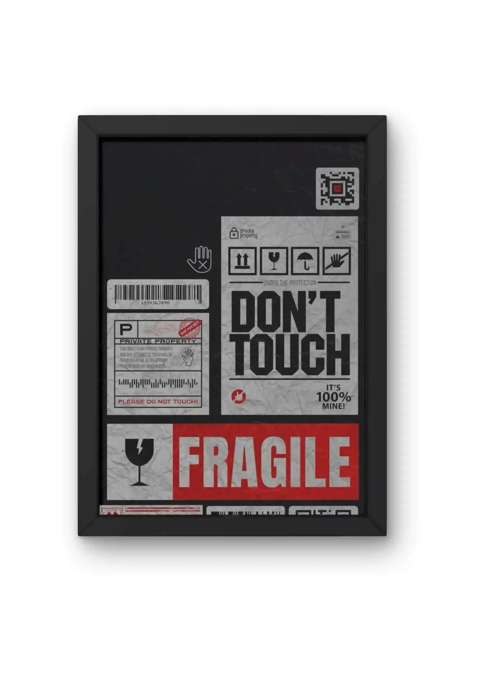 Fragile: Don't Touch Quote Poster CLADURE