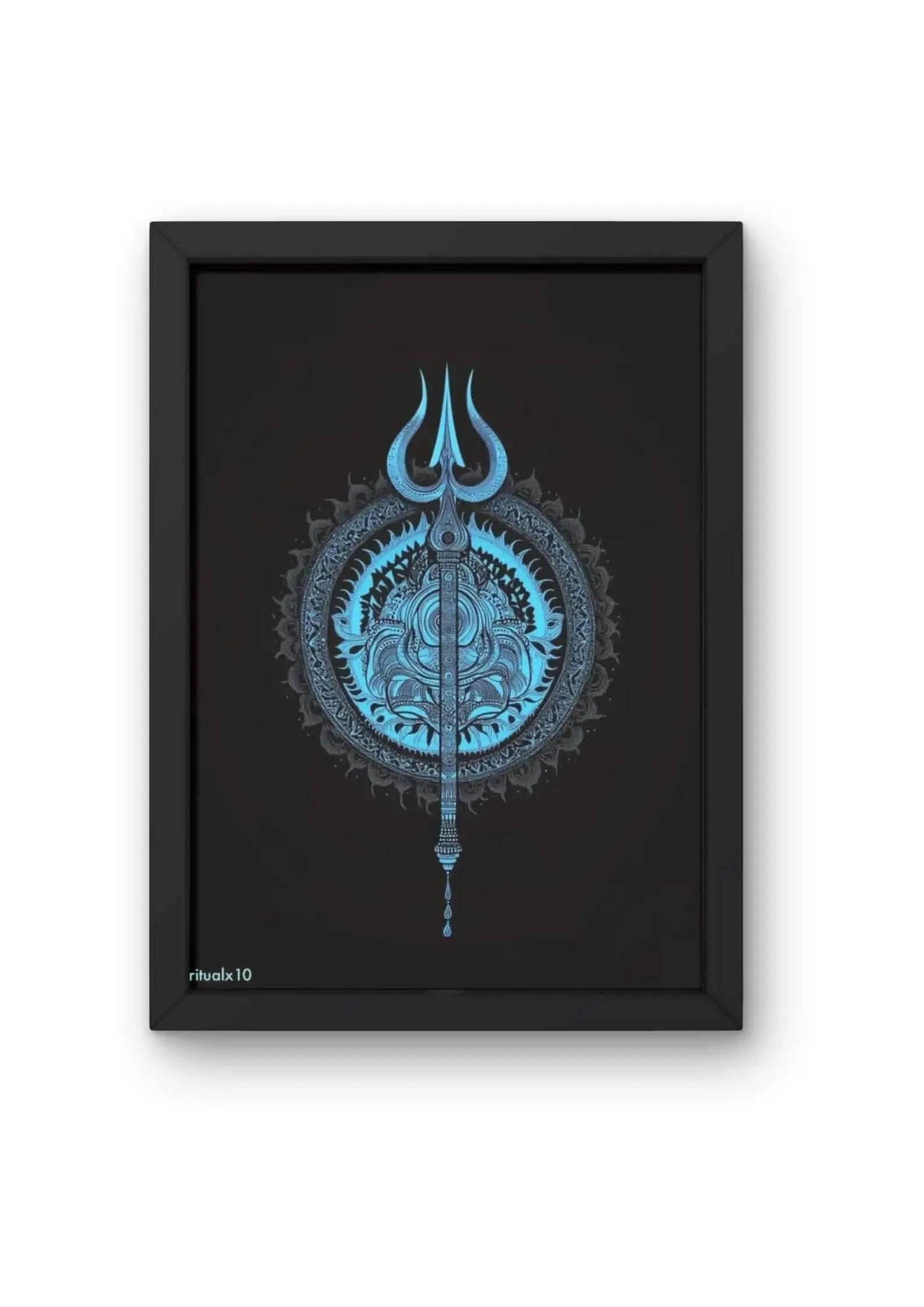 God Shiva's Trishul Mandala Poster CLADURE