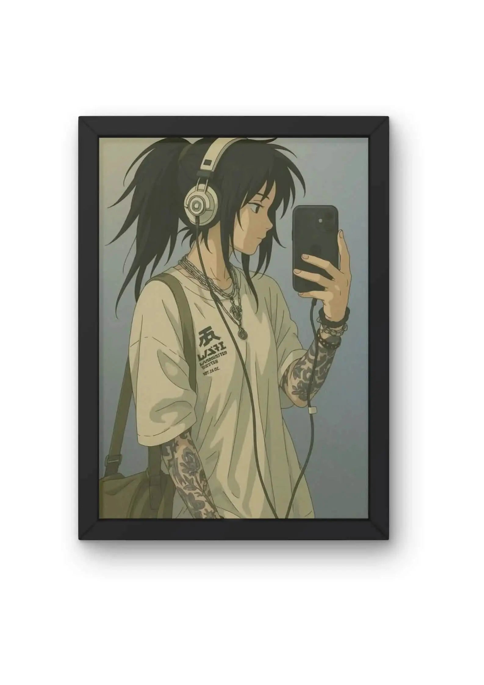 Headphone Girl Vibe Poster CLADURE