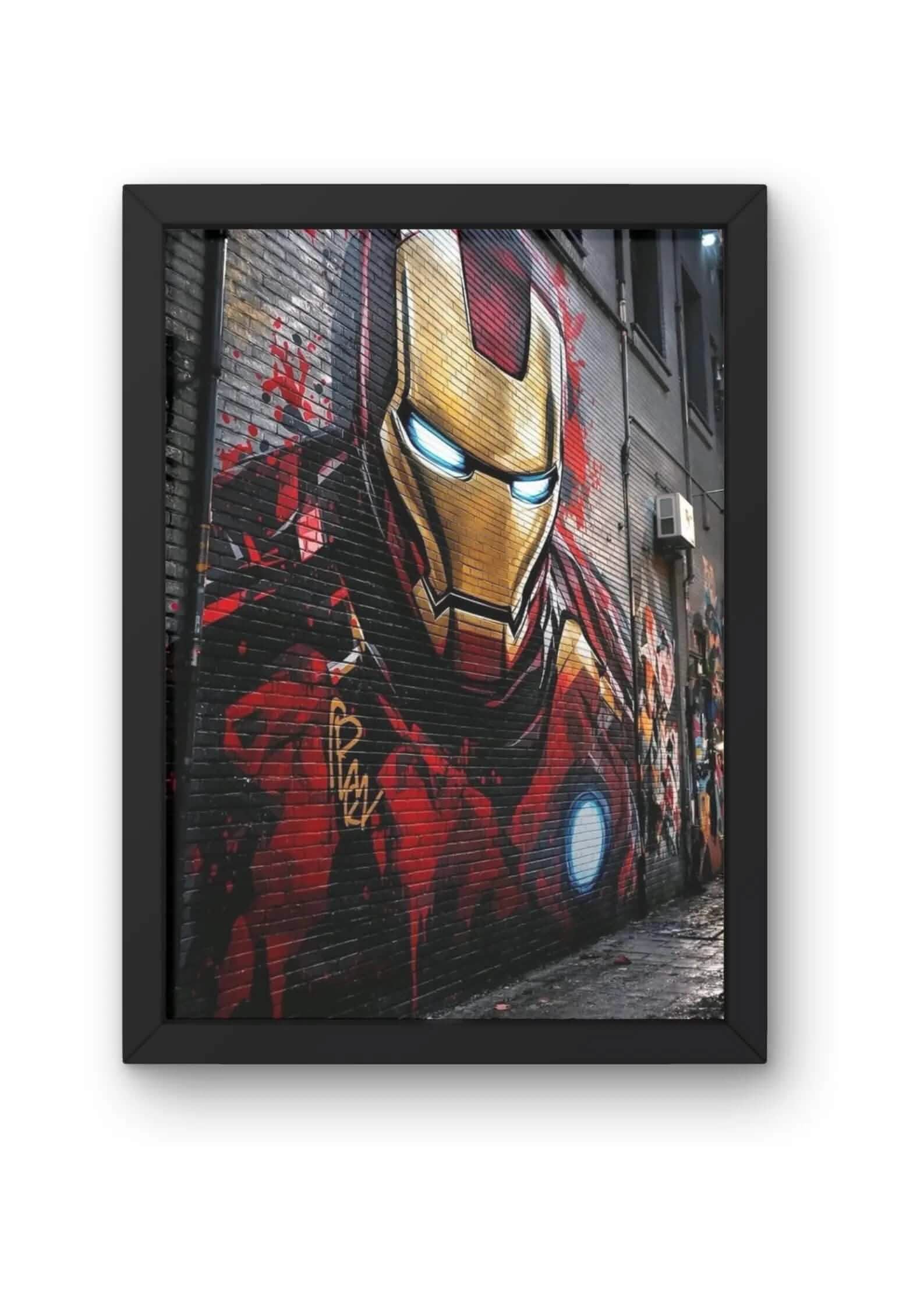 "Street Art Iron Man Marvel Poster product_type CLADURE"